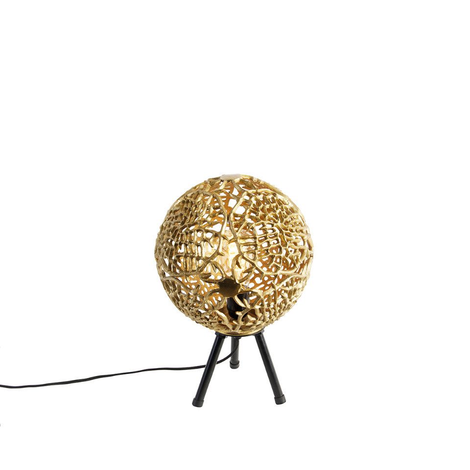Qazqa Tischleuchte Maro, ohne Leuchtmittel, E27, Gold/Messing, Art Deco, Aluminium, 1-flammig