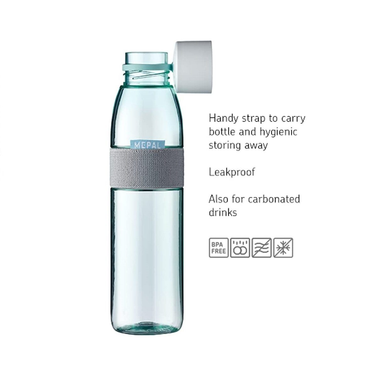 Mepal Trinkflasche Trinkflasche 700 ml Ellipse für Sport und Freizeit, Vivid Mauve, vielseitig einsetzbar