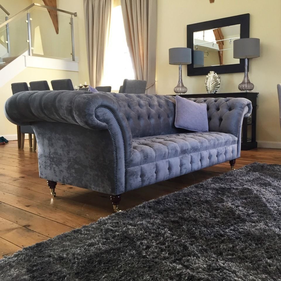 Xlmoebel Chesterfield-Sofa Luxuriöses Chesterfield-Sofa aus hochwertigem Stoff, Hergestellt in Europa