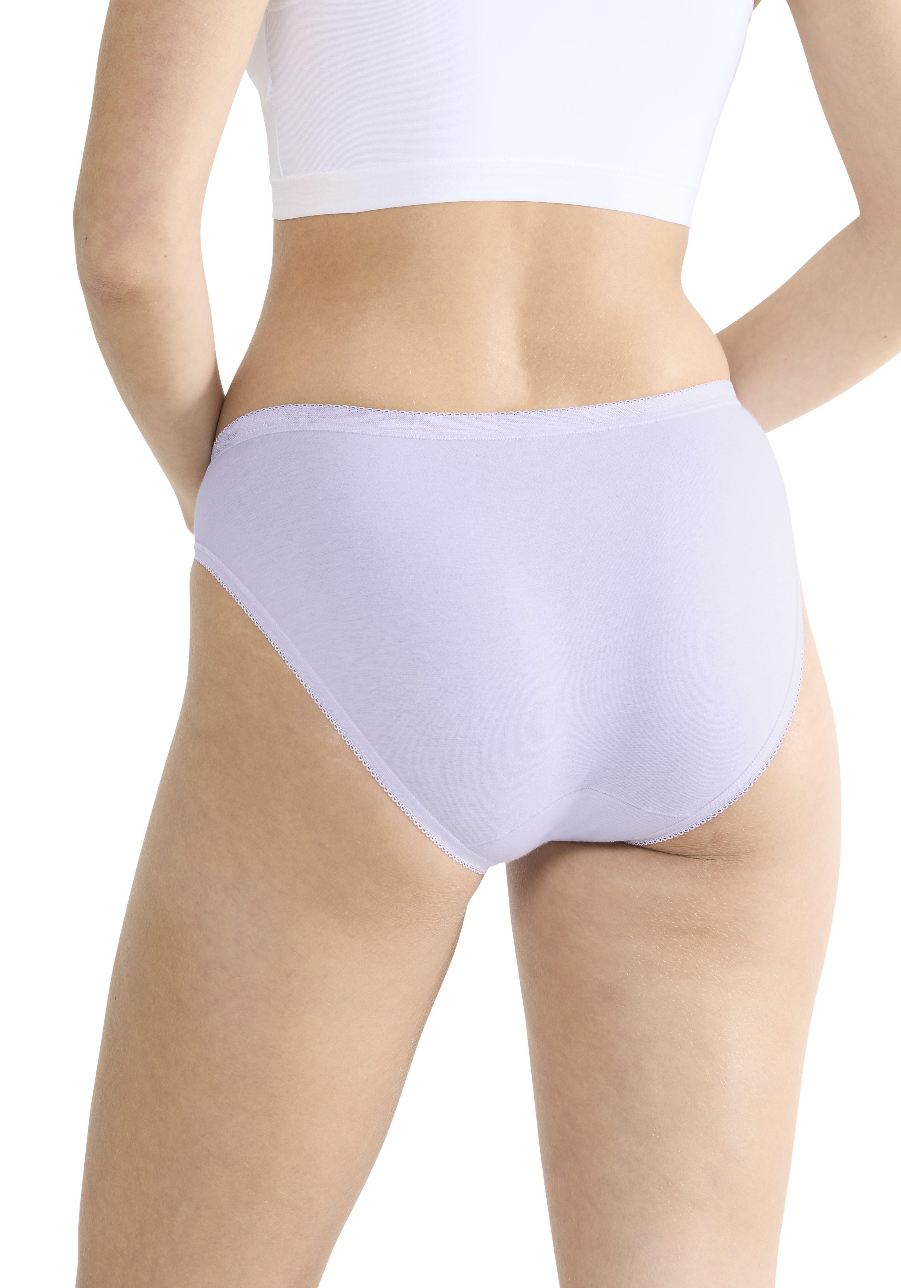 sloggi Taillenslip Basic+ Tai (3er Pack) mit hohem Beinausschnitt, Cotton-Mix, glatte Nähte