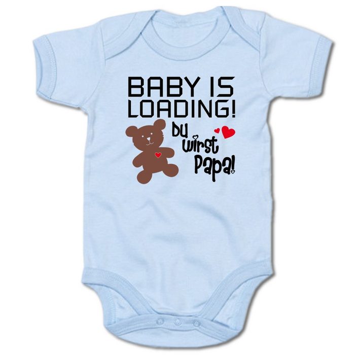 G-graphics Kurzarmbody Baby Body - Baby is loading! Du wirst Papa! mit Spruch / Sprüche • Babykleidung • Geschenk für den Papa „to be“ • Strampler