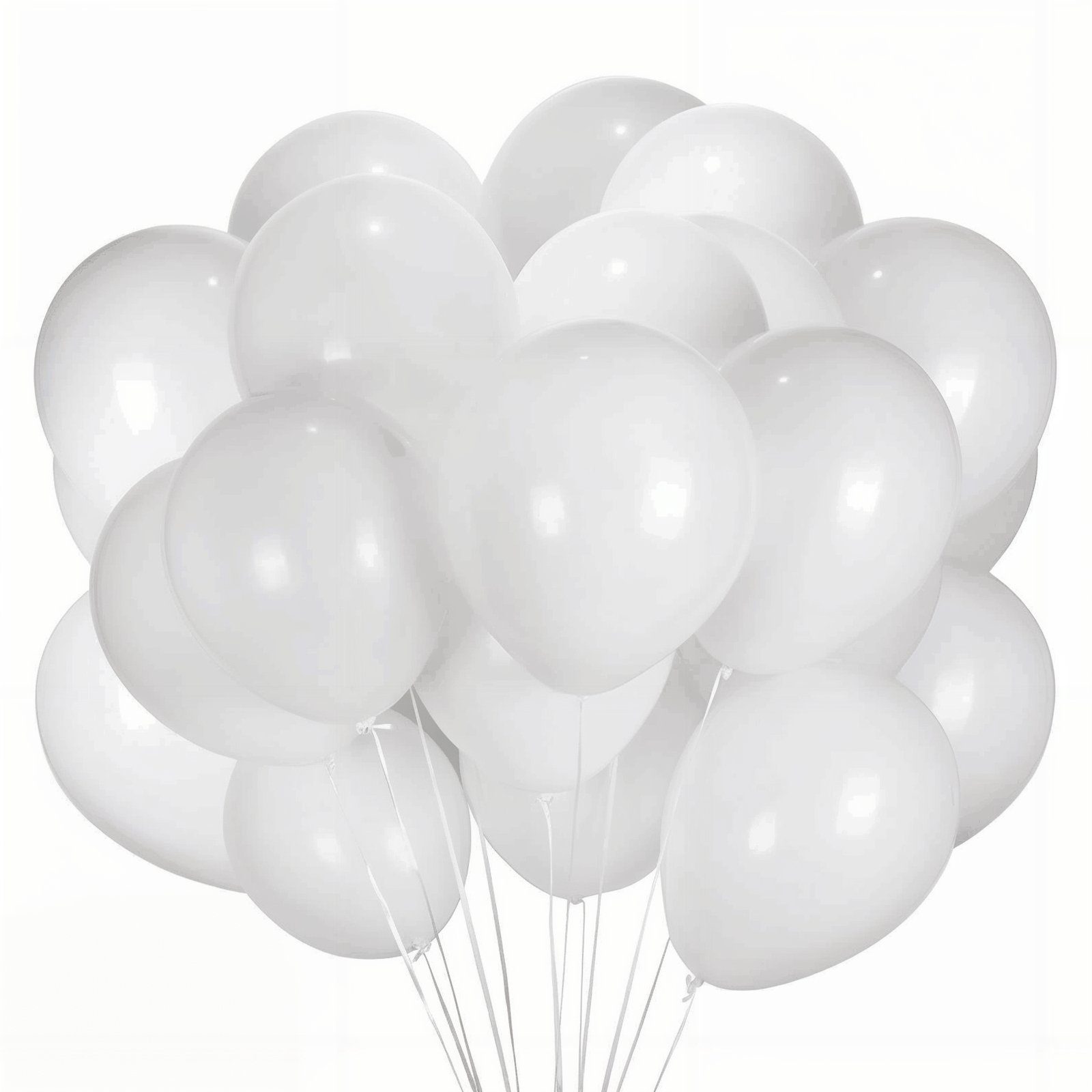 SunJas Luftballon SLP-, Perlglanzfarbe 30cm weiß/bunt 12-Zoll-Ballon pcs 100/200