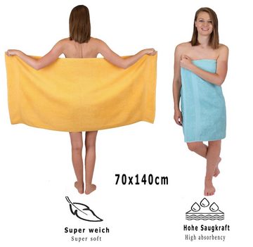Betz Handtuch Set 12-tlg. Handtuch Set Premium Farbe honiggelb/Ocean, 100% Baumwolle, (12-tlg)