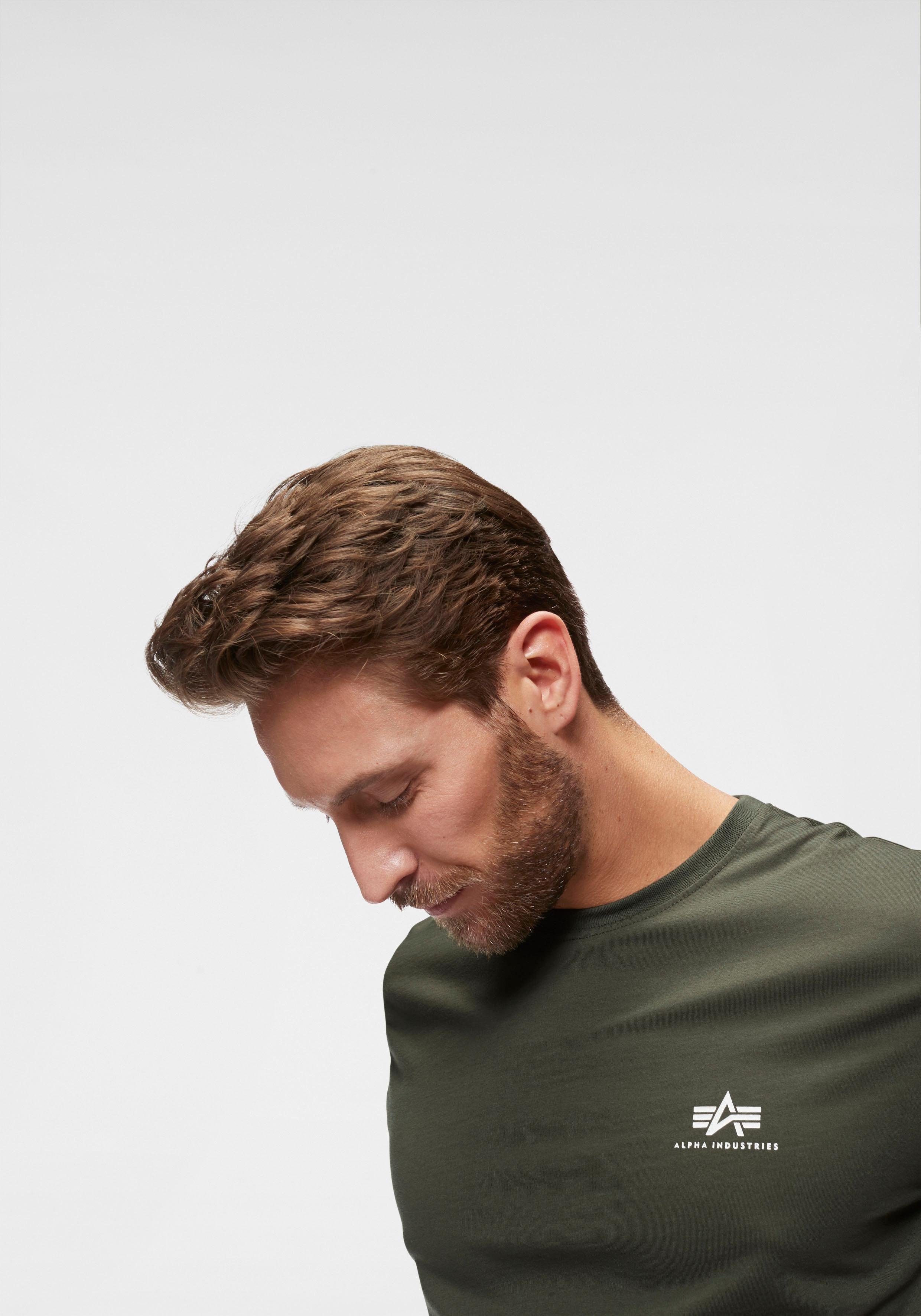 Alpha Industries Rundhalsshirt BASIC T SMALL LOGO Baumwolle, regular fit