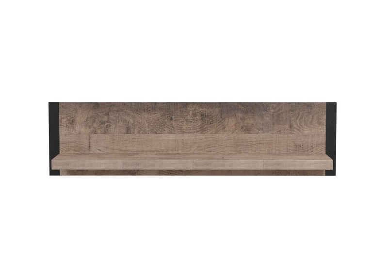 Home affaire Wandboard Edingburgh, 1-tlg., Zweifarbige Holzoptik, Regal für Wandbefestigung, Breite ca. 110 cm