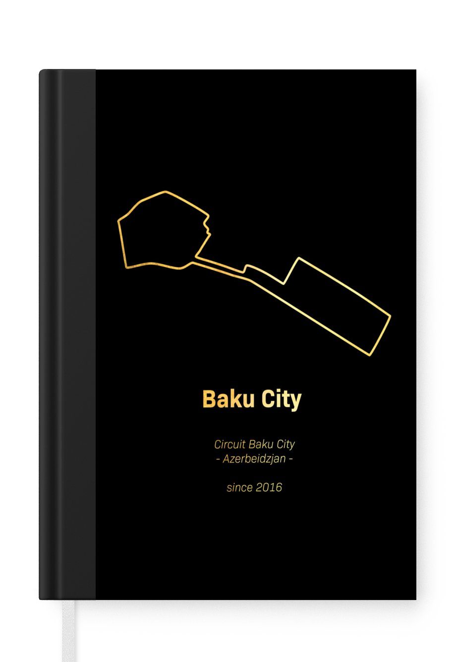 MuchoWow Notizbuch Baku - Formel 1 - Rennstrecke, Journal, Merkzettel, Tagebuch, Notizheft, A5, 98 Seiten, Haushaltsbuch