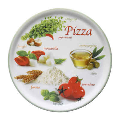 Pizza Ø 32cm - Weiß, 2 Stück Spülmaschinenfest Mikrowellengeeignet 4er oder 6er Sets Pizzateller Ø 32cm oder Pastateller Ø 28,5cm in Weiß oder Schwarz 2er