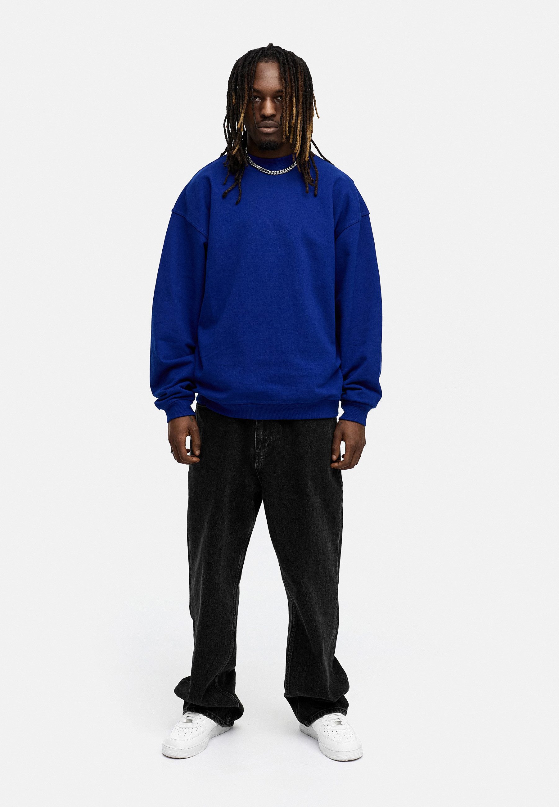 BEHYPE STUDIOS Sweatshirt IM OVERSIZE FIT, CREW-NECK PULLOVER Herren lockerer Rundhals Sweater