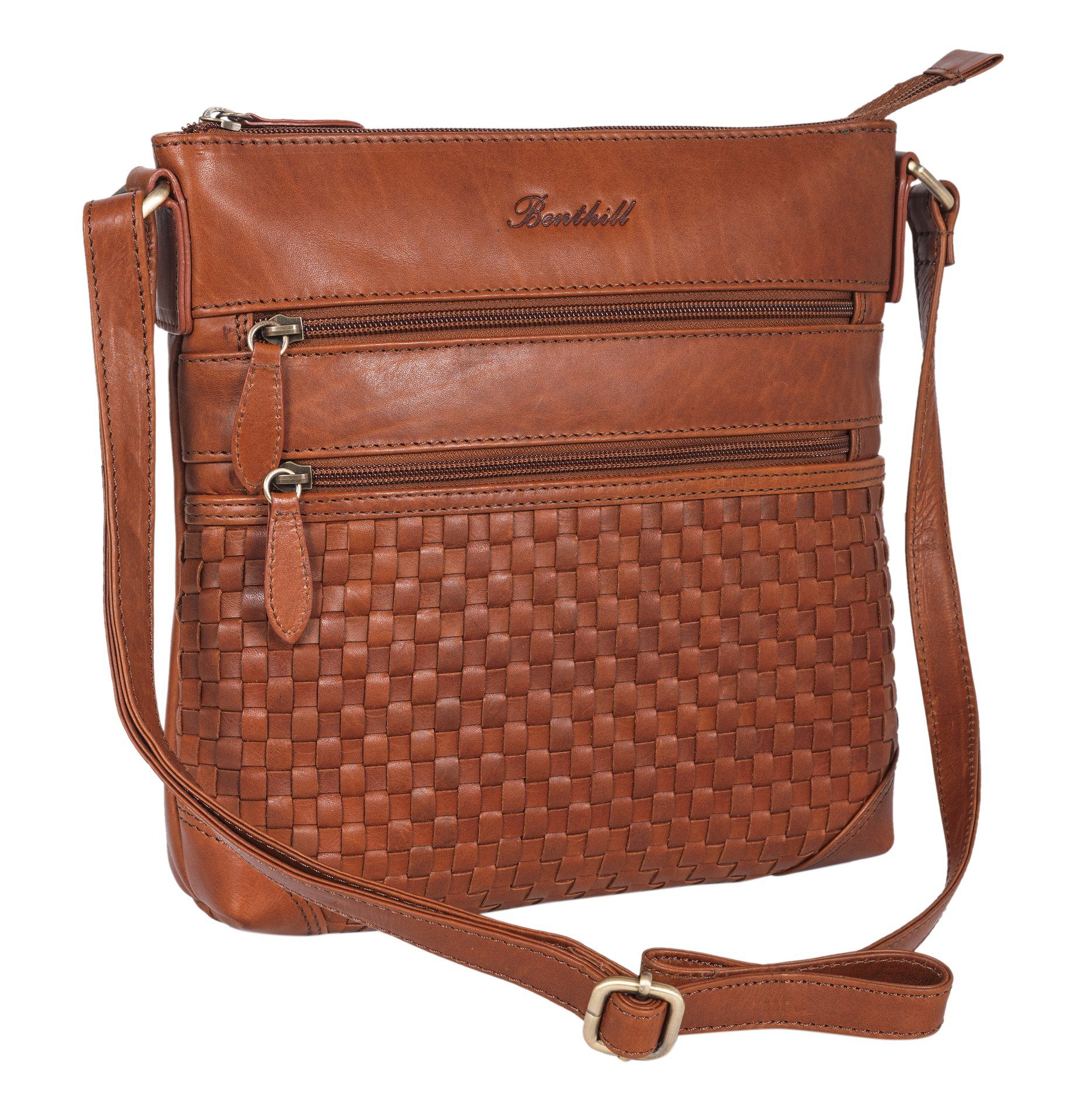 Benthill Umhängetasche Damen Echt Leder Schultertasche Vintage Handtasche g günstig online kaufen