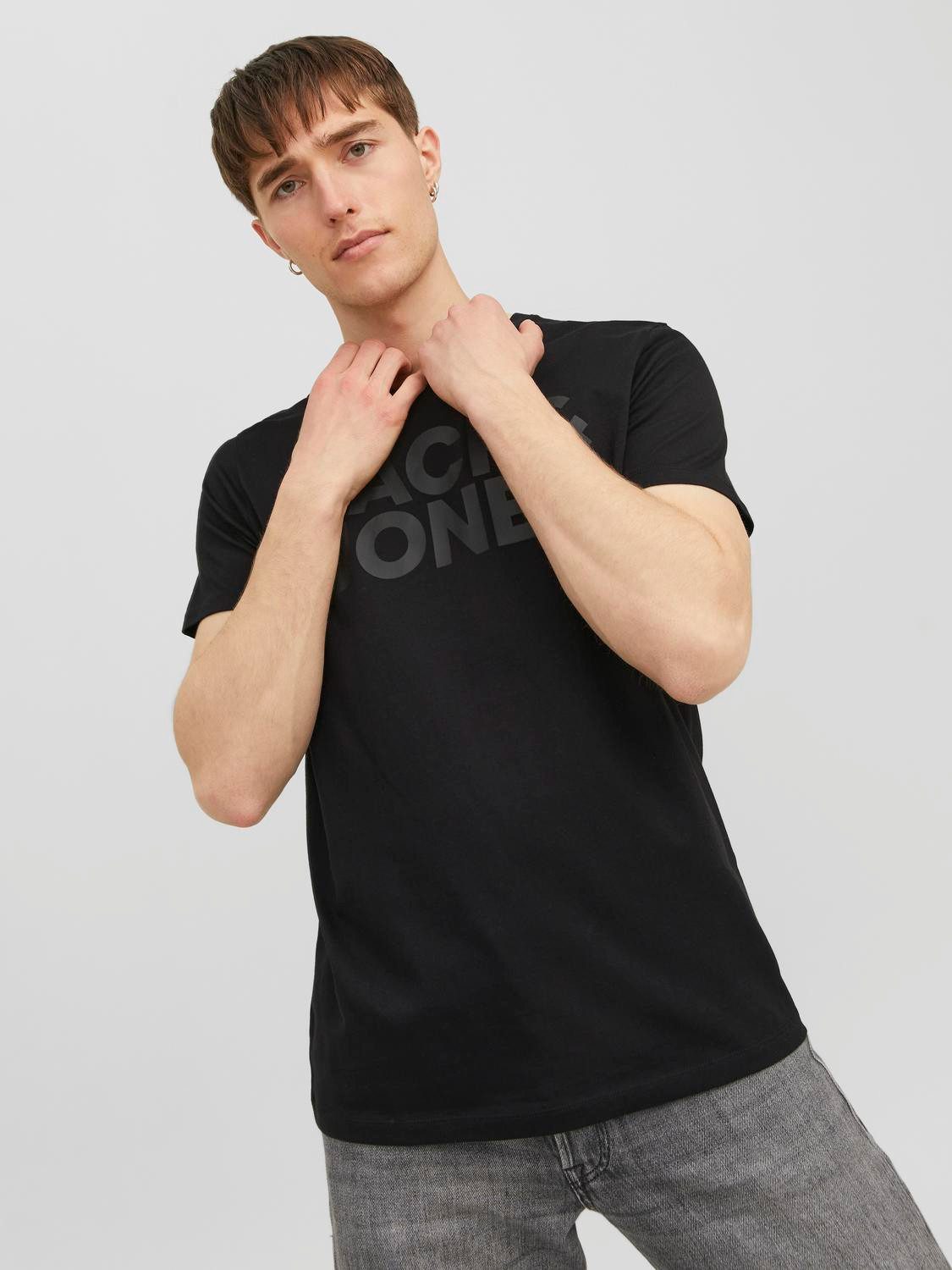 Jack & Jones Rundhalsshirt JJECORP mit Logo-Print und klassischem Rundhals günstig online kaufen