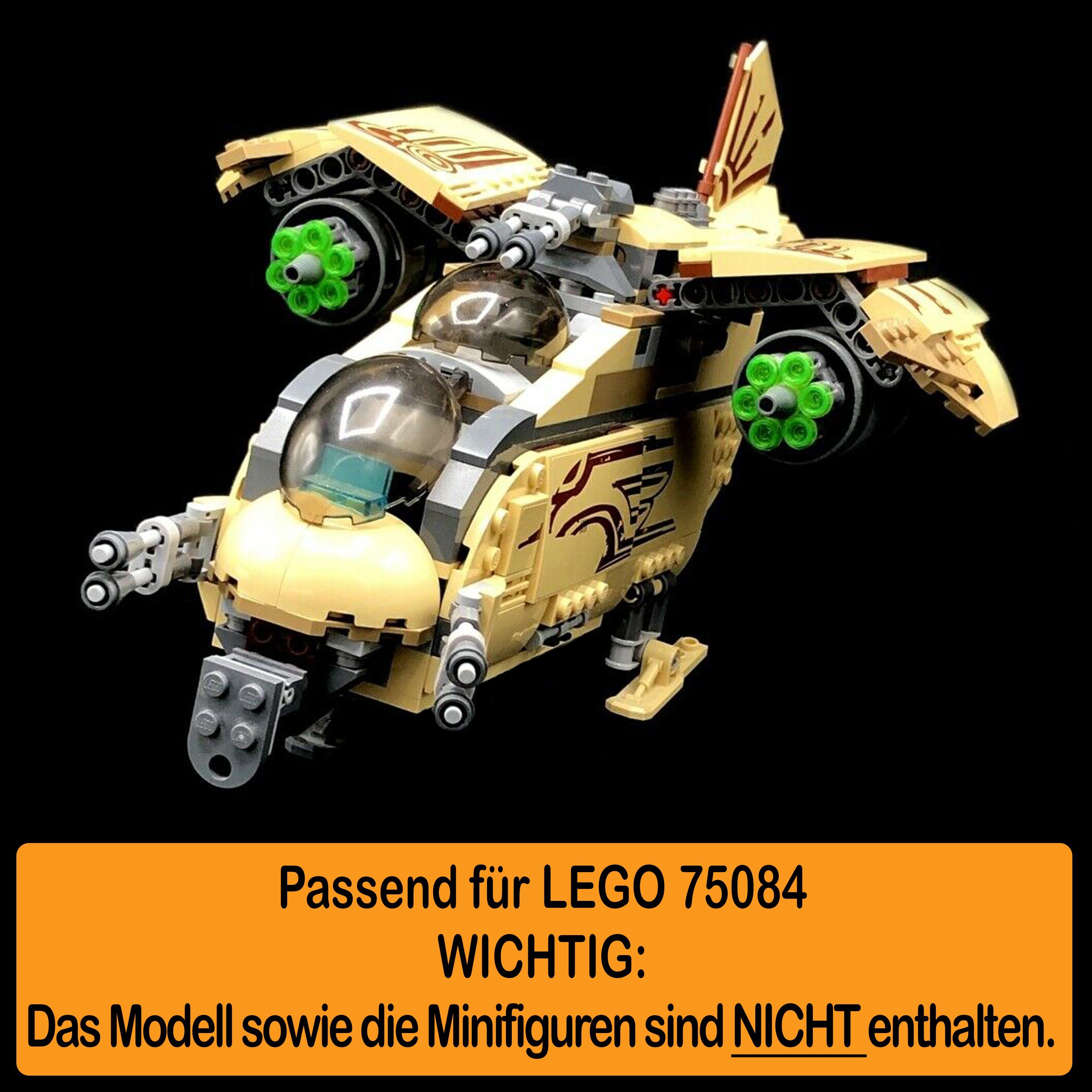 75084 Germany Stand Acryl zum einstellbar, Gunship und Wookiee LEGO für (verschiedene 100% in Winkel AREA17 Standfuß Made zusammenbauen), Display Positionen selbst