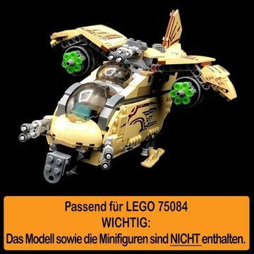 AREA17 Standfuß Acryl Display Stand für LEGO 75084 Wookiee Gunship (verschiedene Winkel und Positionen einstellbar, zum selbst zusammenbauen), 100% Made in Germany