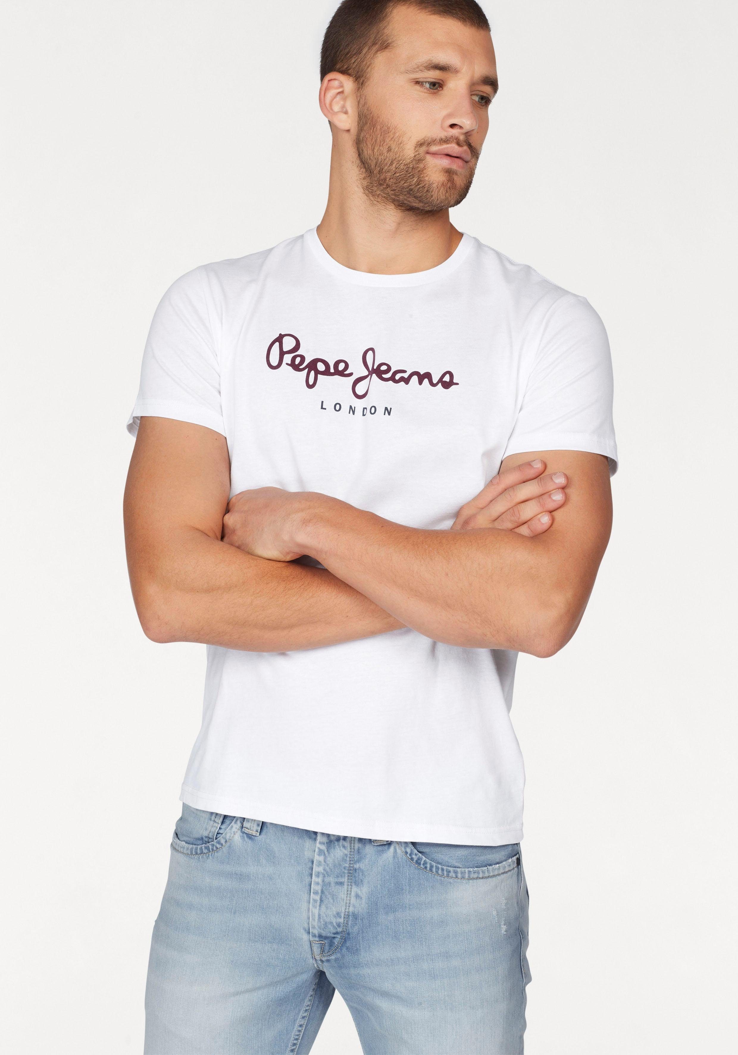 Pepe Jeans Rundhalsshirt EGGO weiß