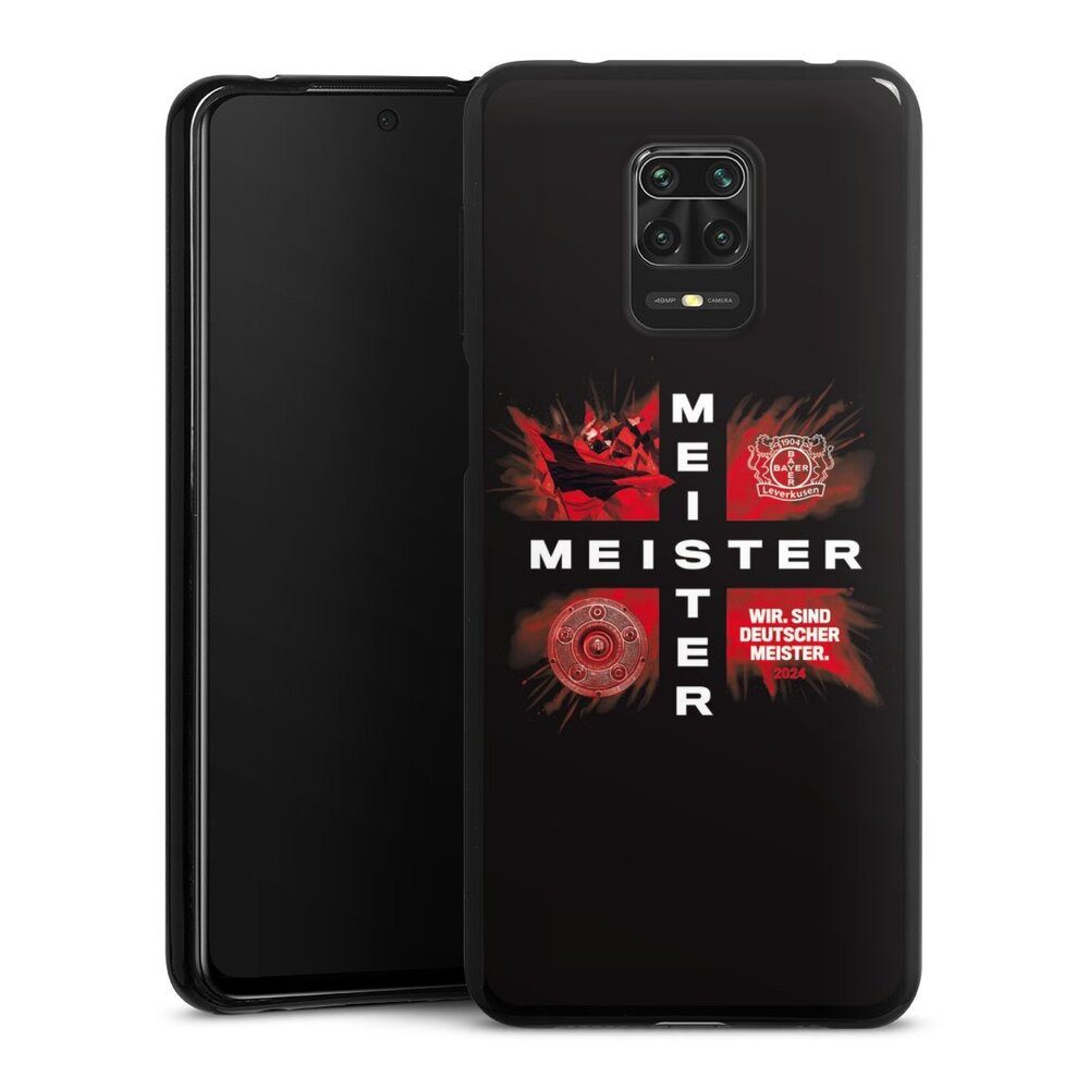 DeinDesign Handyhülle Bayer 04 Leverkusen Meister Offizielles Lizenzprodukt, Xiaomi Redmi Note 9 Pro Silikon Hülle Bumper Case Handy Schutzhülle