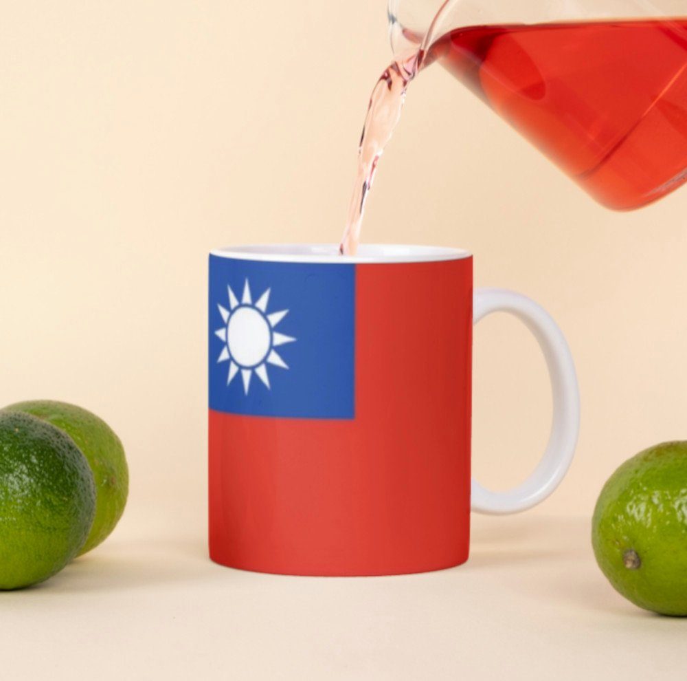 Tinisu Tasse Tasse Becher National Büro Kaffeetasse Kaffee Pot Flagge Taiwan