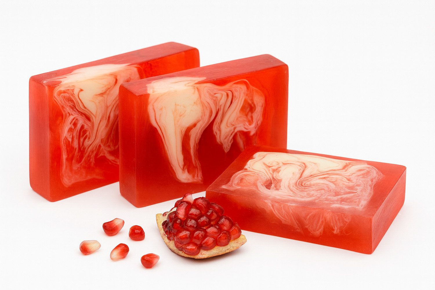 Nesbel - Spüren Sie die Reinheit? Handseife Granatapfel, Glycerin Hand-und Dusch Seife mit Ziegenmilch 100g