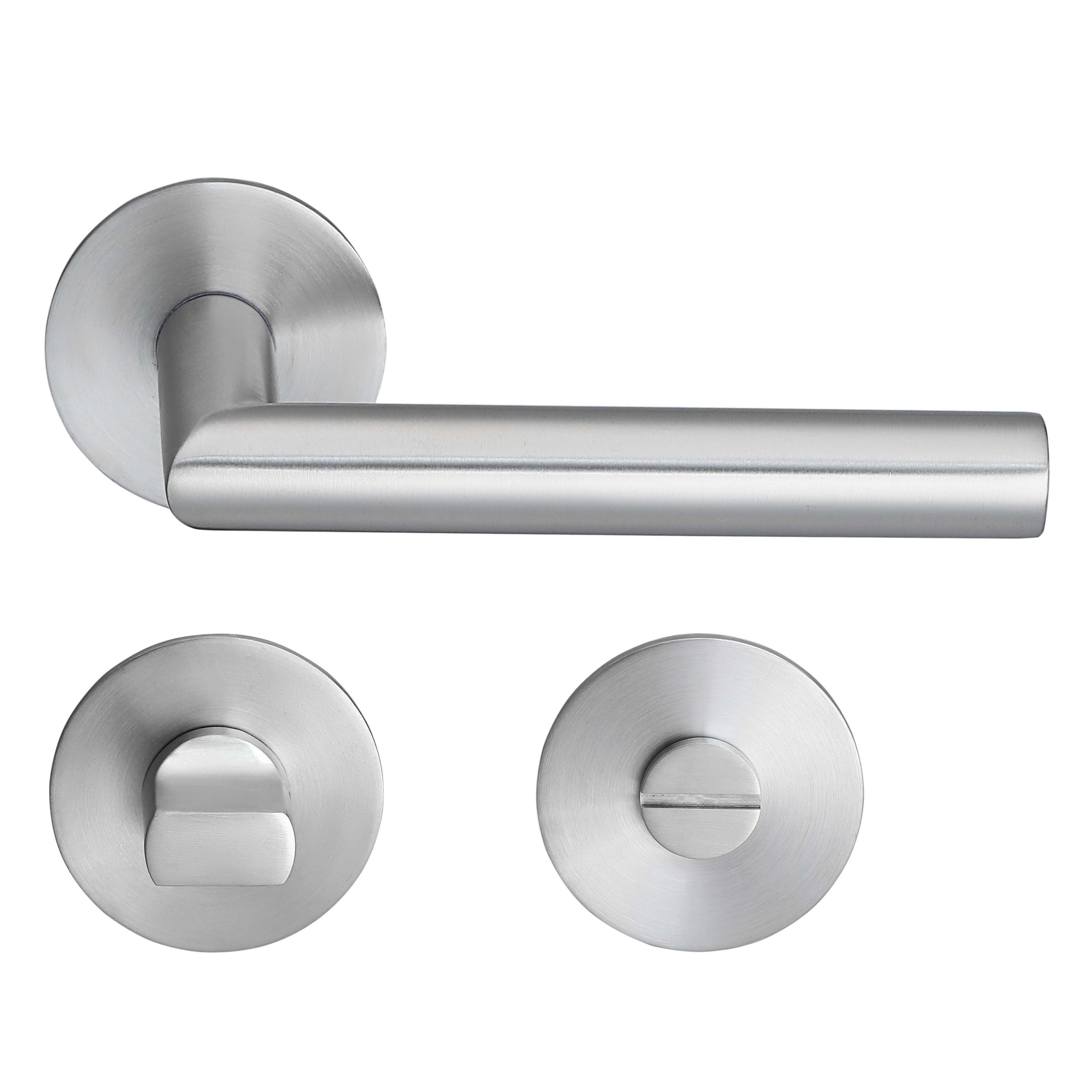 MeinTürgriff Drückergarnitur Toulouse Flachrosette Edelstahl Türgriff Innen günstig online kaufen