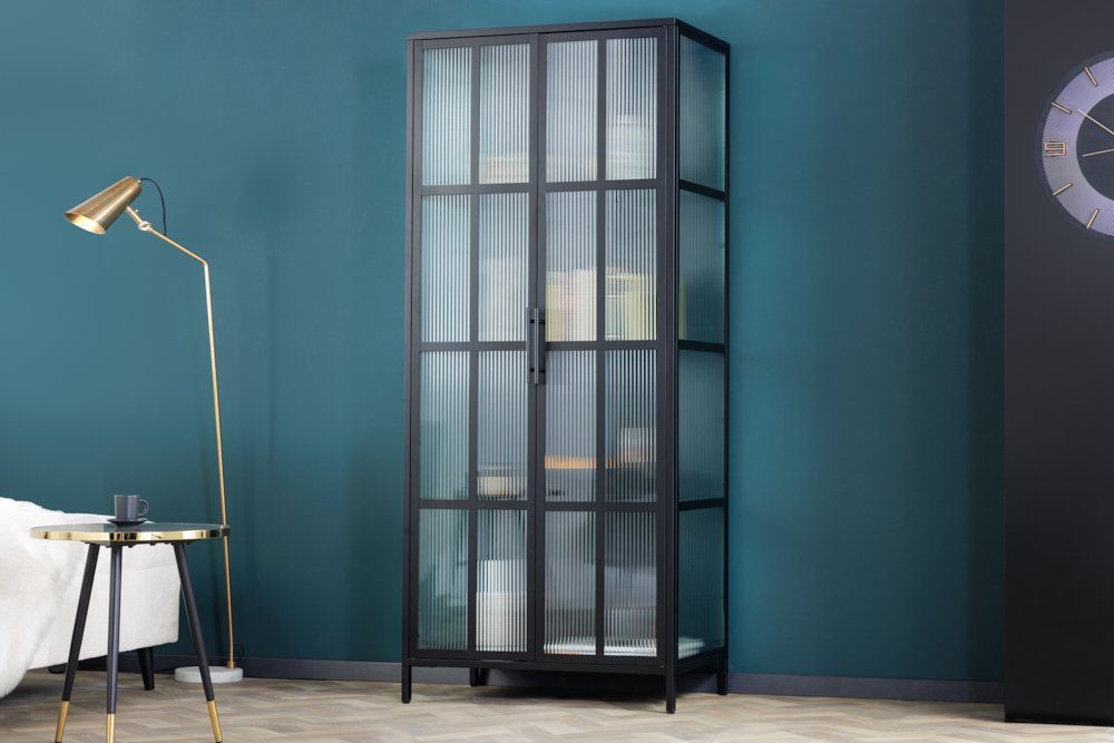 riess-ambiente Vitrine DURA STEEL 180cm schwarz günstig online kaufen