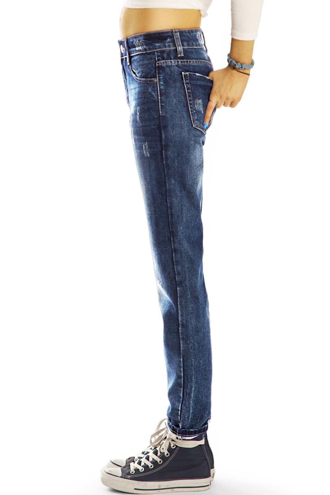 5-Pocket-Style Tapered Baggyjeans Bequem Tapered-fit-Jeans - - Boyfriend j9f - Hose Locker be styled fit Damen