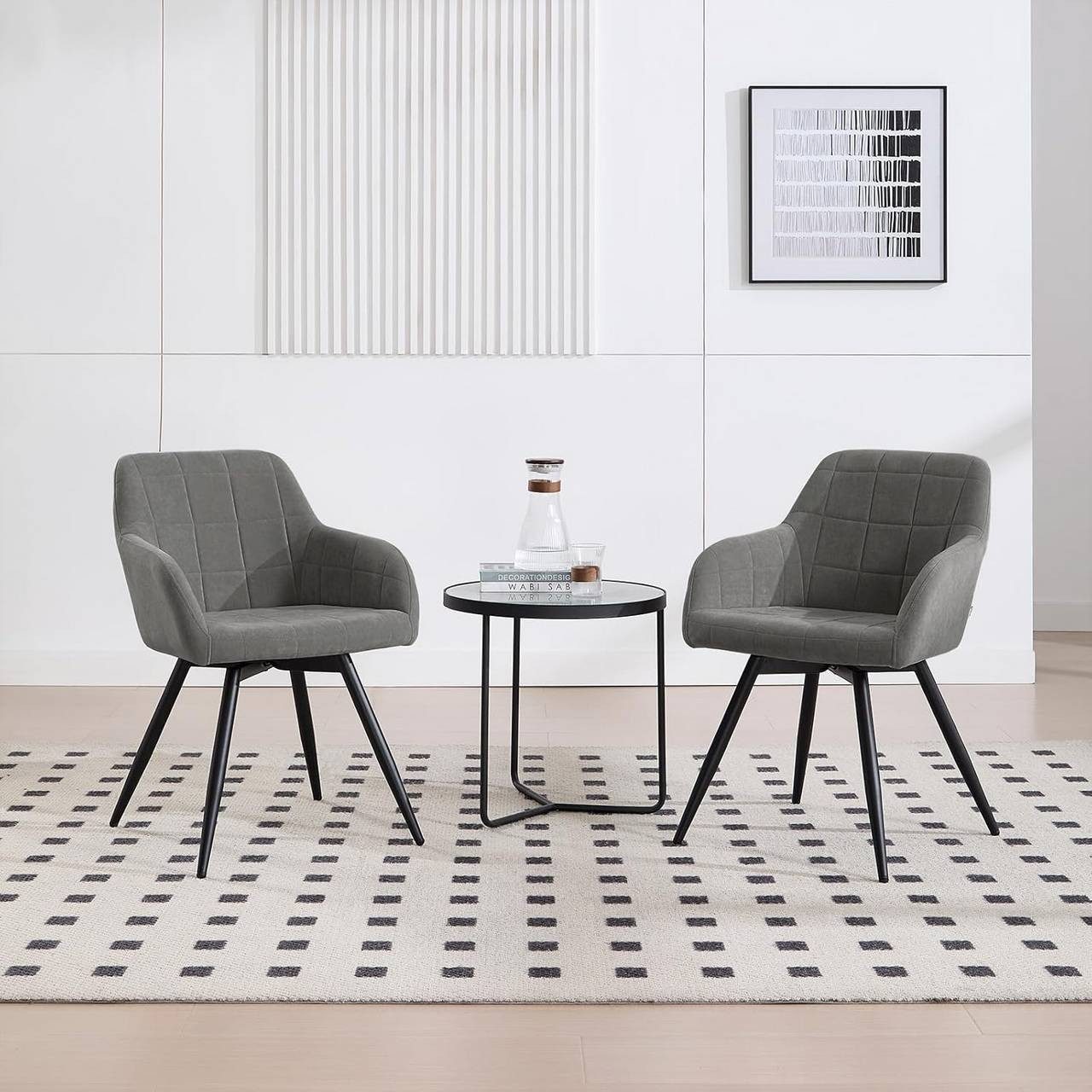 Woltu Esszimmerstuhl (2 St), gepolsterter ergonomischer, mit Metallbeinen günstig online kaufen