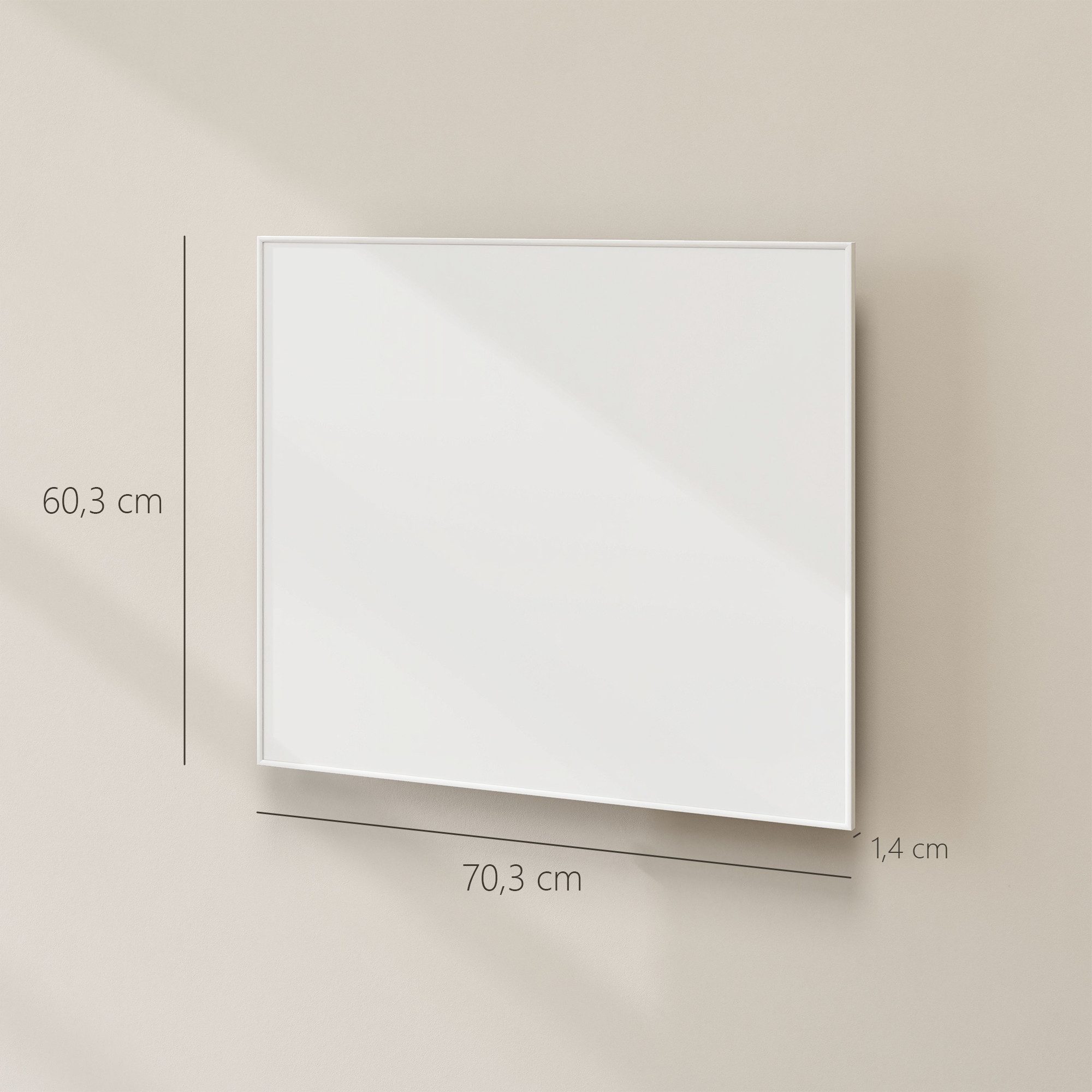 HOMCOM Heizlüfter Timer, LCD-Anzeige, 400 W, für Wohnzimmer, Schlafzimmer, Weiß