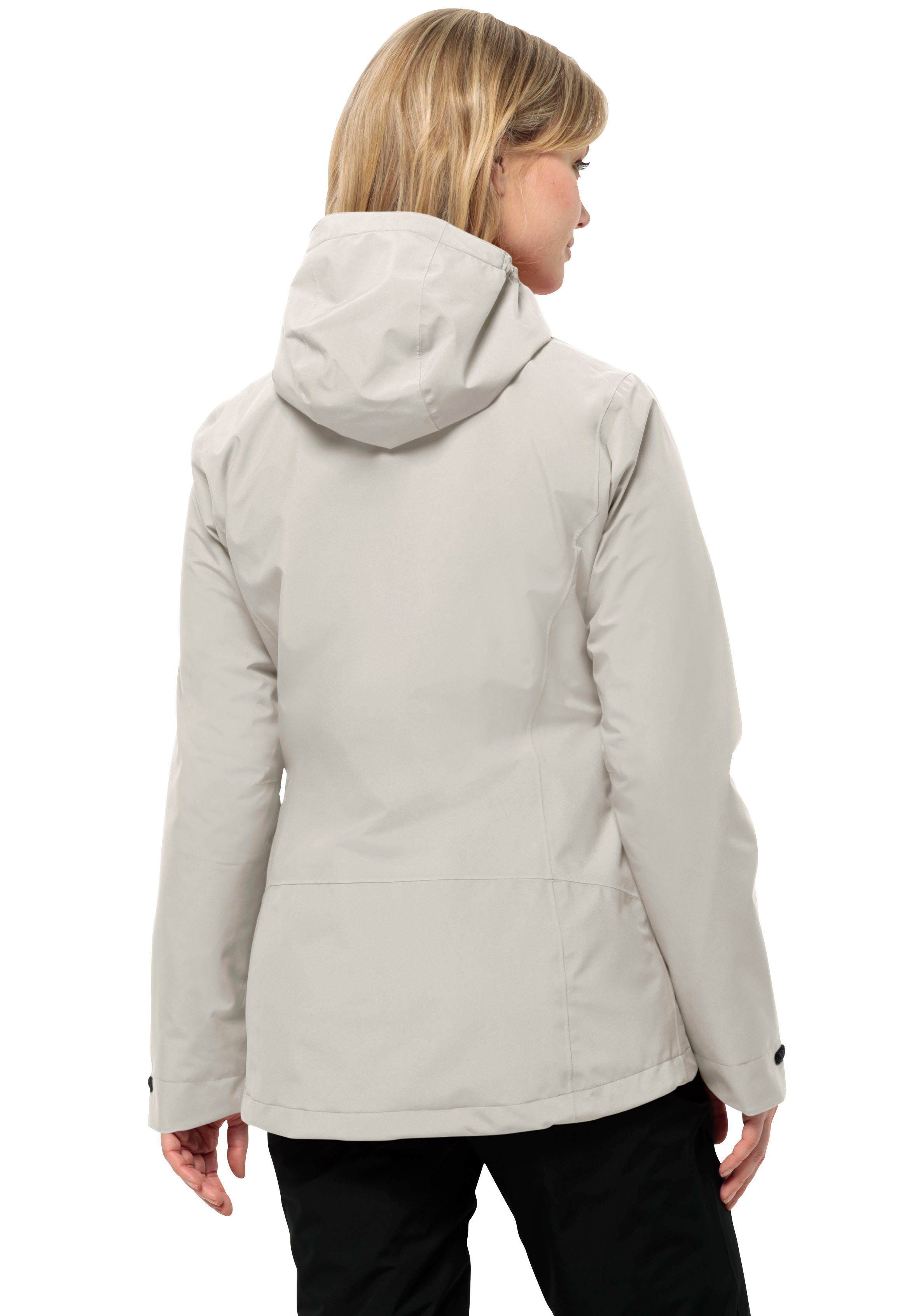 3IN1 Wolfskin Funktionsjacke Jack wasserabweisenden JKT Reißverschlüssen mit W dove MOONRISE