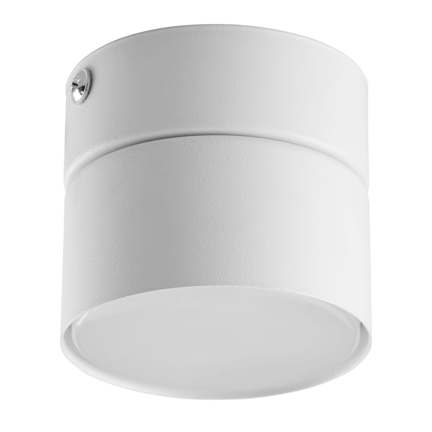 cm 8 schmal Weiß H: Deckenleuchte ohne klein Küche Flur GX53 7,5 Ø cm Licht-Erlebnisse Metall Leuchtmittel, Deckenspot VYCTER,
