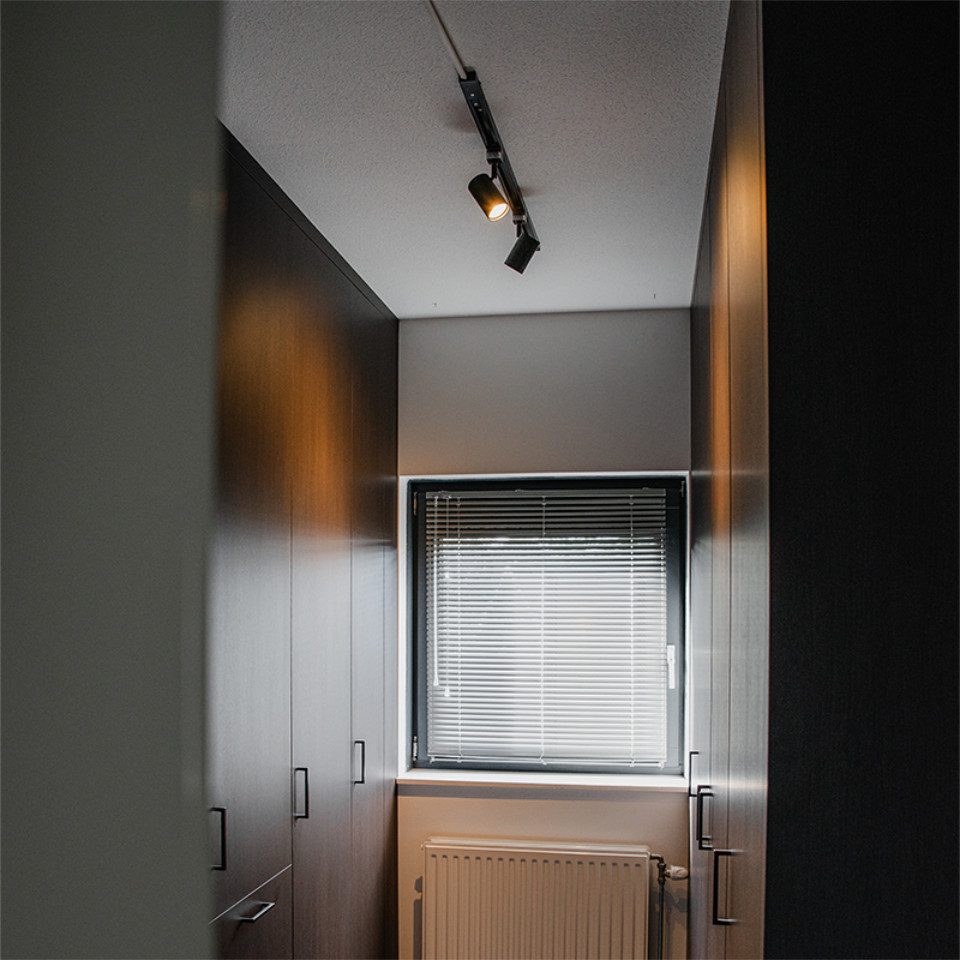 Qazqa Schienensystem-Sets Iconic jeana, Dimmbar, LED wechselbar, Warmweiß, QAZQA Schienen­leuchte, gu10, Schwarz, Stahl, Modern