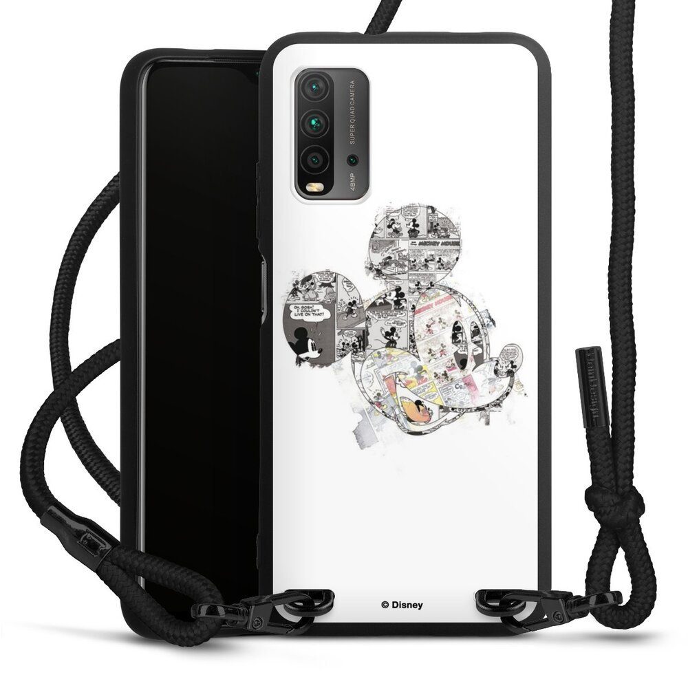 DeinDesign Handyhülle Mickey Mouse Offizielles Lizenzprodukt Disney Mickey Mouse - Collage, Xiaomi Redmi 9T Premium Handykette Hülle mit Band Case zum Umhängen