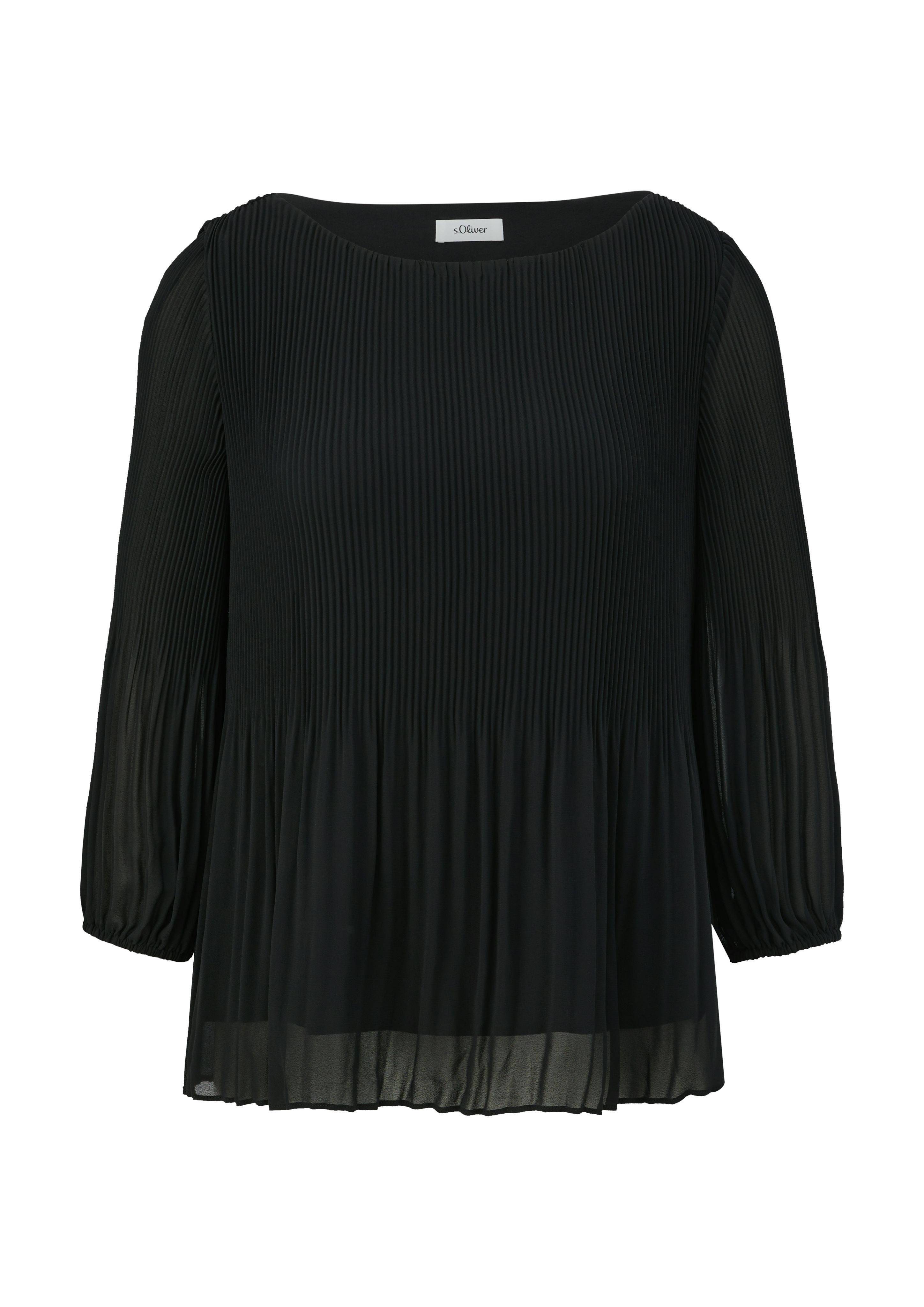 s.Oliver Plisseebluse – elegante, gefütterte Bluse günstig online kaufen