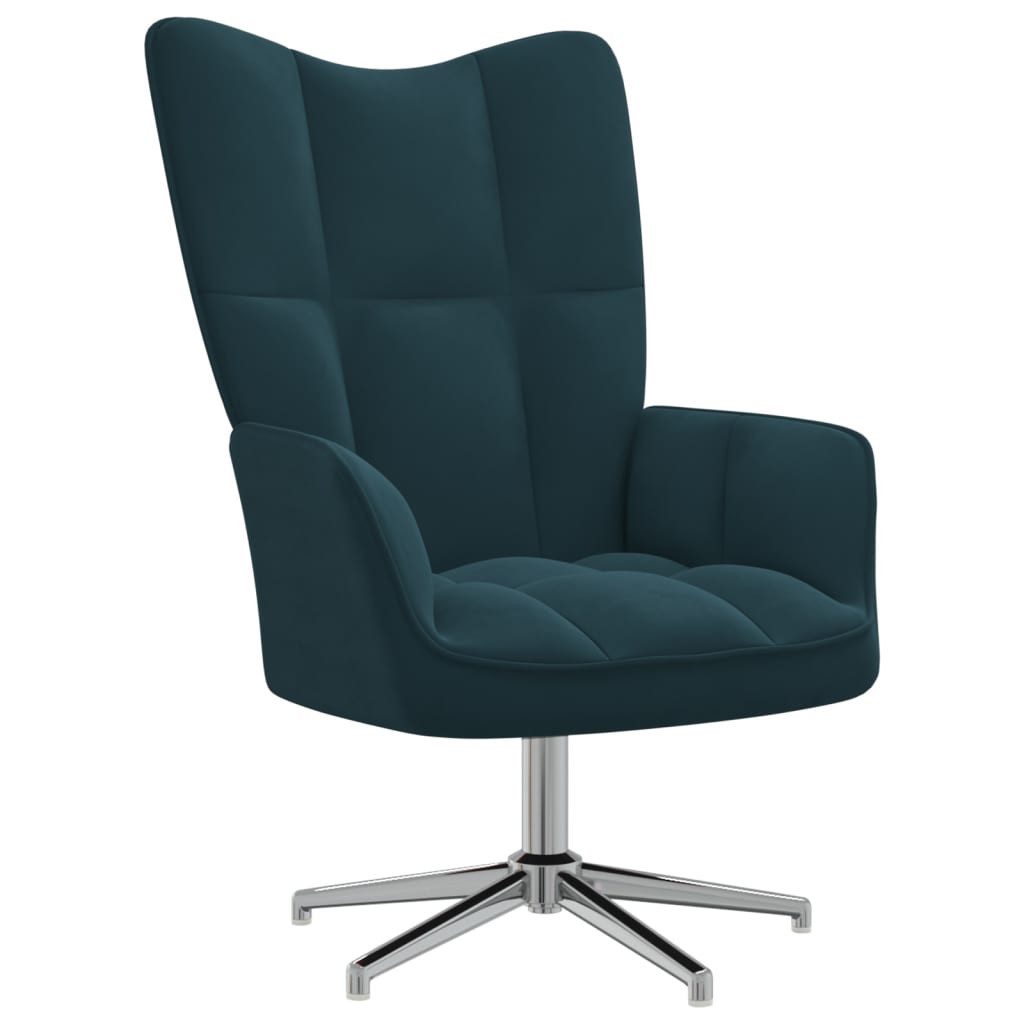 vidaXL Sessel Drehsessel Drehstuhl Relaxsessel Sessel Bürostuhl Blau Samt