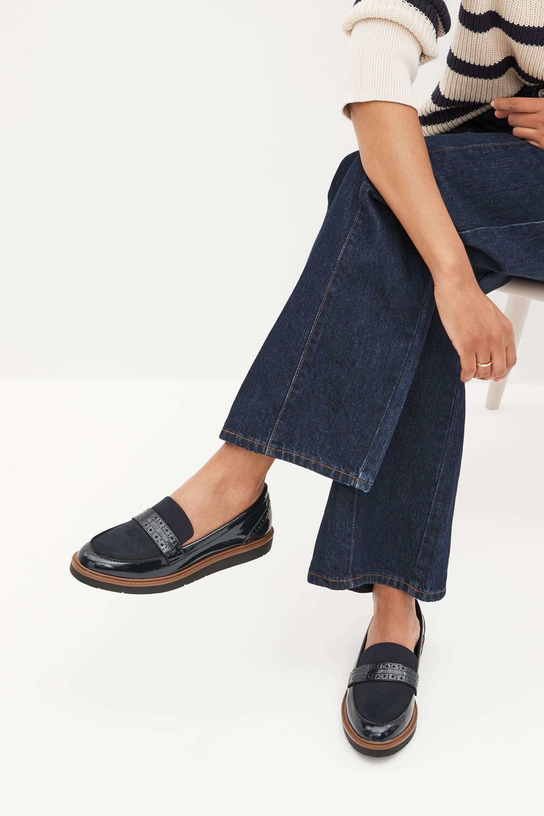 Next Forever Comfort® Loafer mit Brogue-Detail Loafer (1-tlg) günstig online kaufen