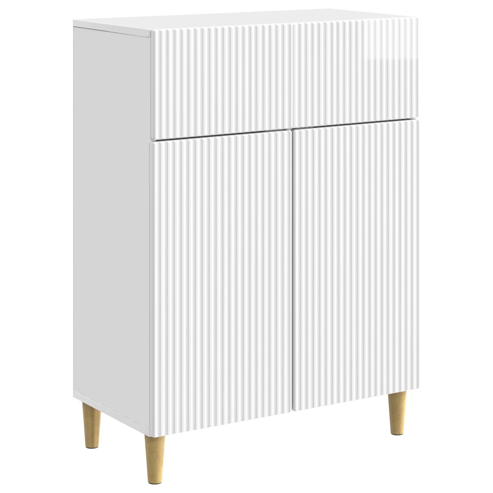Sideboard Sideboard Hochglanz Weiß 66 x 34,5 x 90 cm Holzwerkstoff