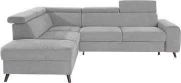 exxpo - sofa fashion Ecksofa Forza, inklusive Kopf- bzw. Rückenverstellung, wahlweise mit Bettfunktion