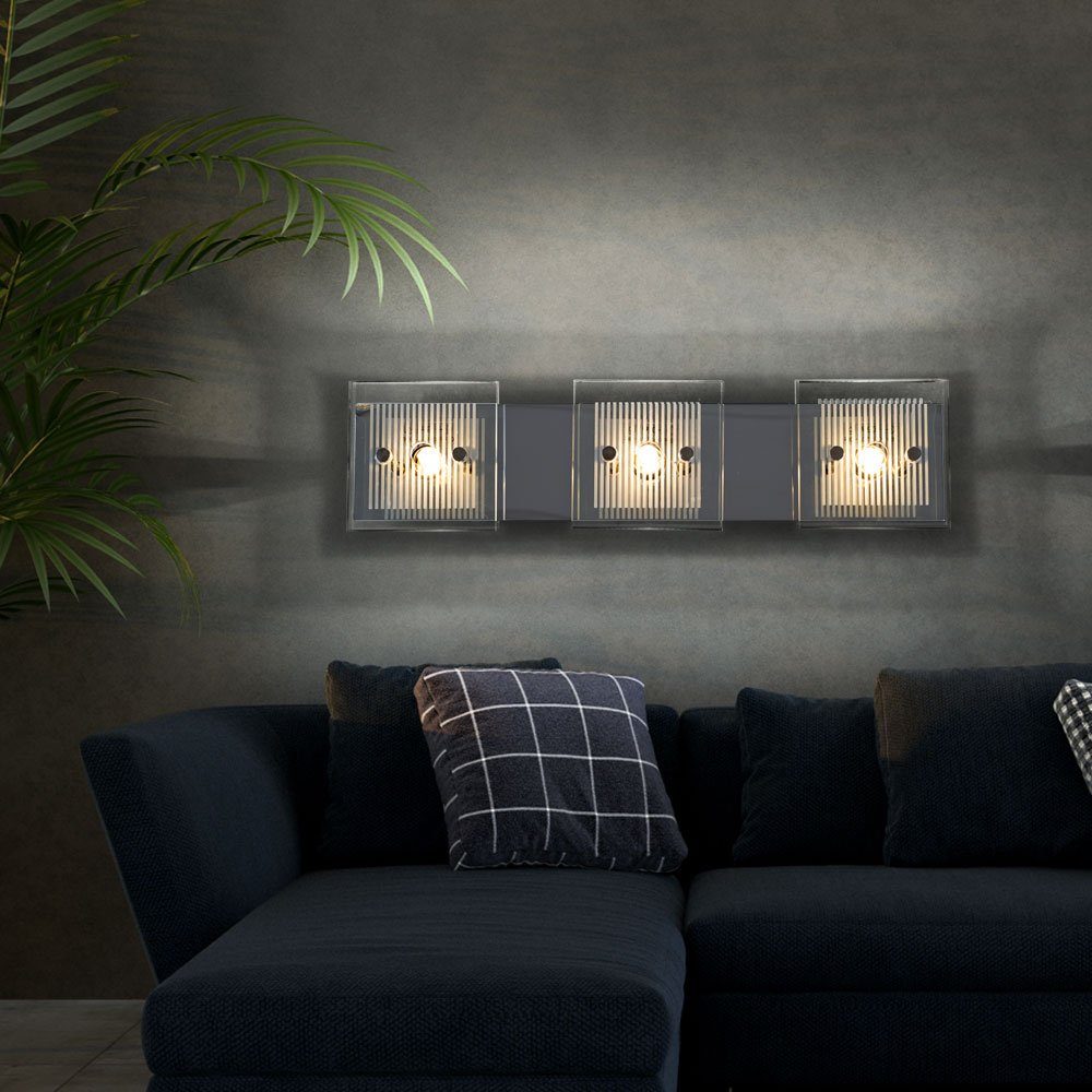 Glas Wandleuchte, 2er Strahler LED 40 Wand Warmweiß, Set Beleuchtungen Lampen Leuchtmittel etc-shop inklusive, nicht cm Länge Leuchten