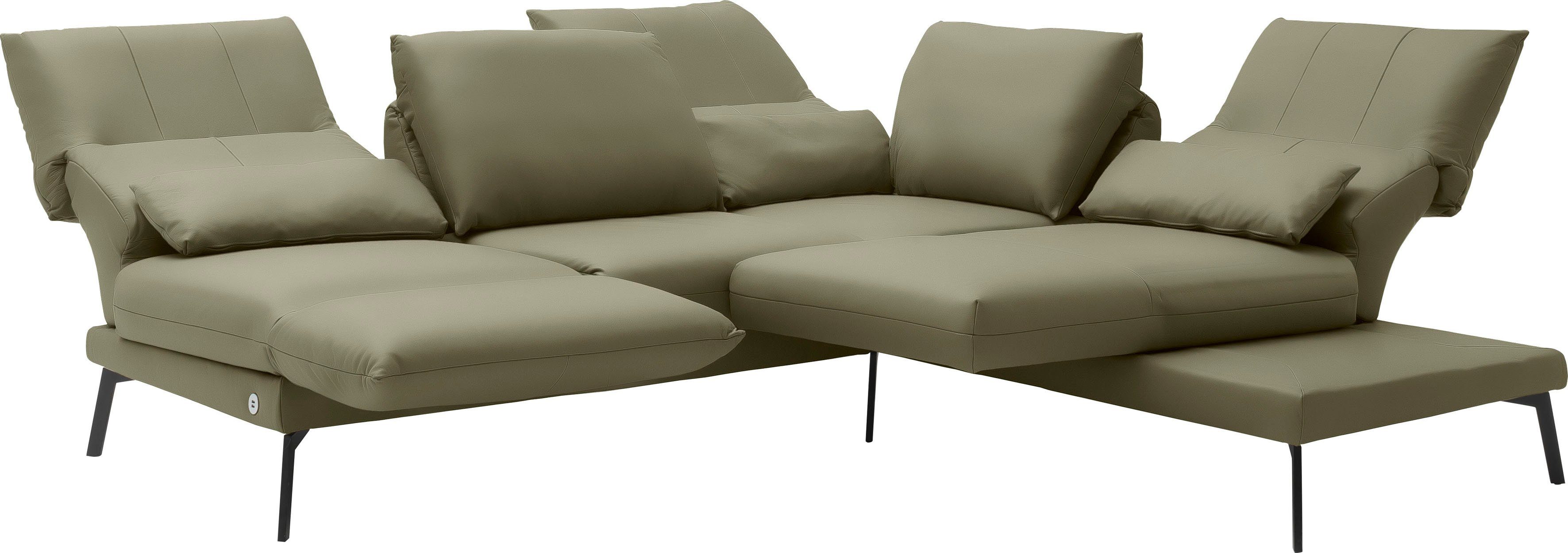 SCHÖNER WOHNEN-Kollektion Ecksofa Spin, Multifunktionssofa, bequem und hochwertige Verarbeitung, L-Form, Drehsitz-Funktion, USB-Anschluss, Armlehnfunktion, Rückenverstellung