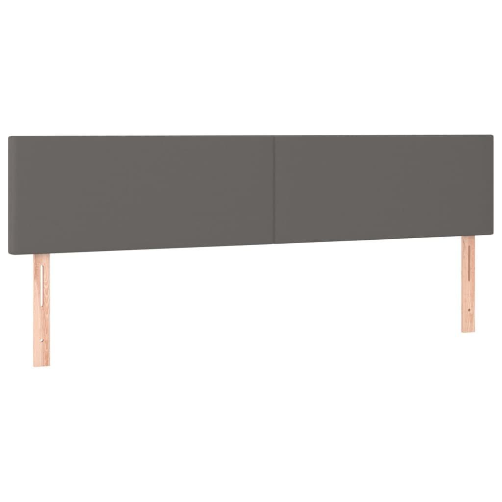 vidaXL Bett Kopfteile Grau 200x5x78/88 cm Kunstleder (1-tlg)