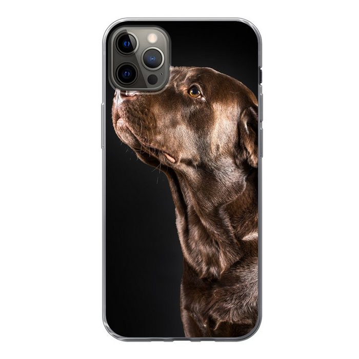 MuchoWow Handyhülle Hund - Braun - Porträt Handyhülle Apple iPhone 13 Pro Max Smartphone-Bumper Print Handy