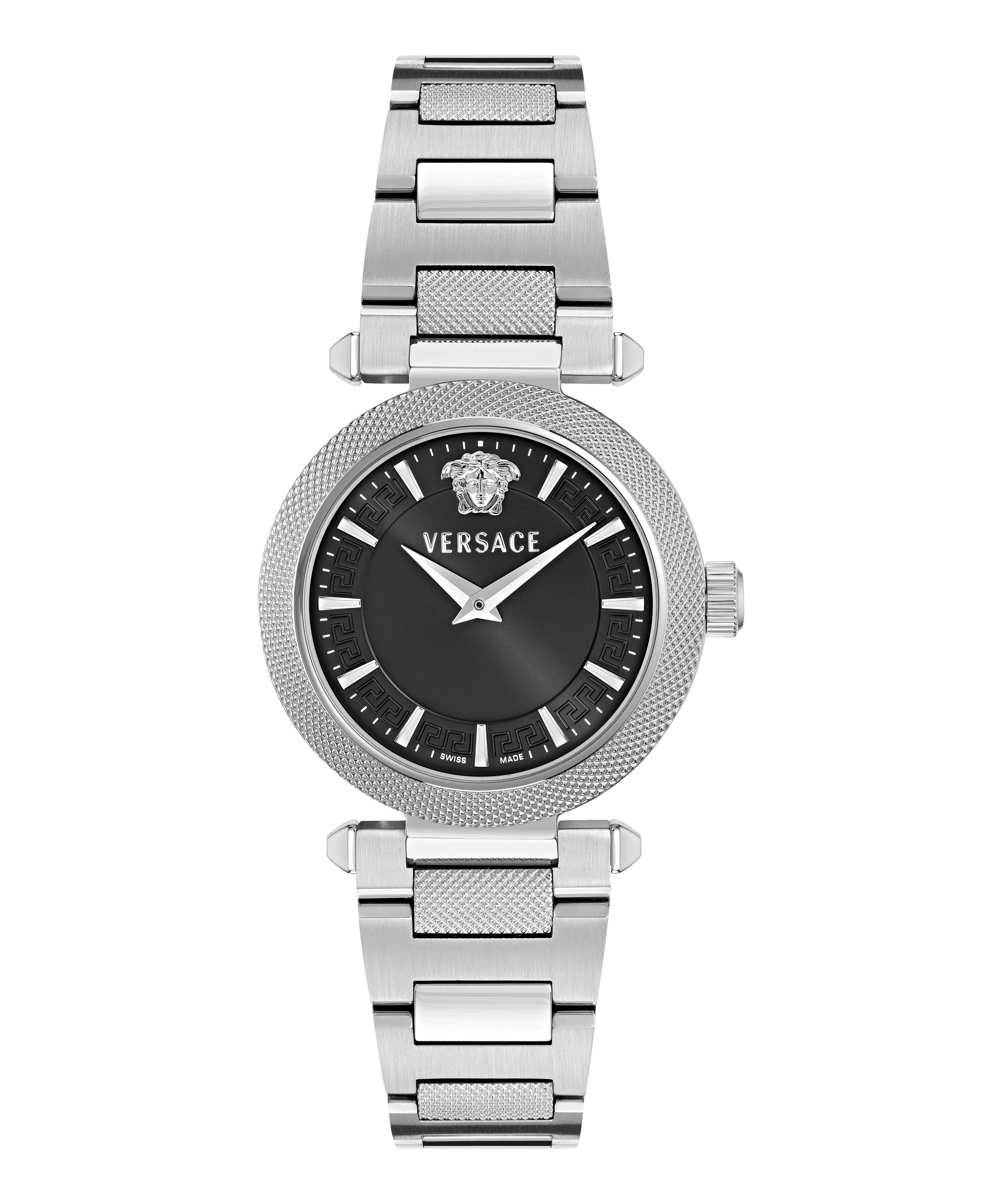 Versace Quarzuhr V-MUSA VEY800126, Armbanduhr, Damenuhr, Swiss Made, Edelstahlarmband, analog