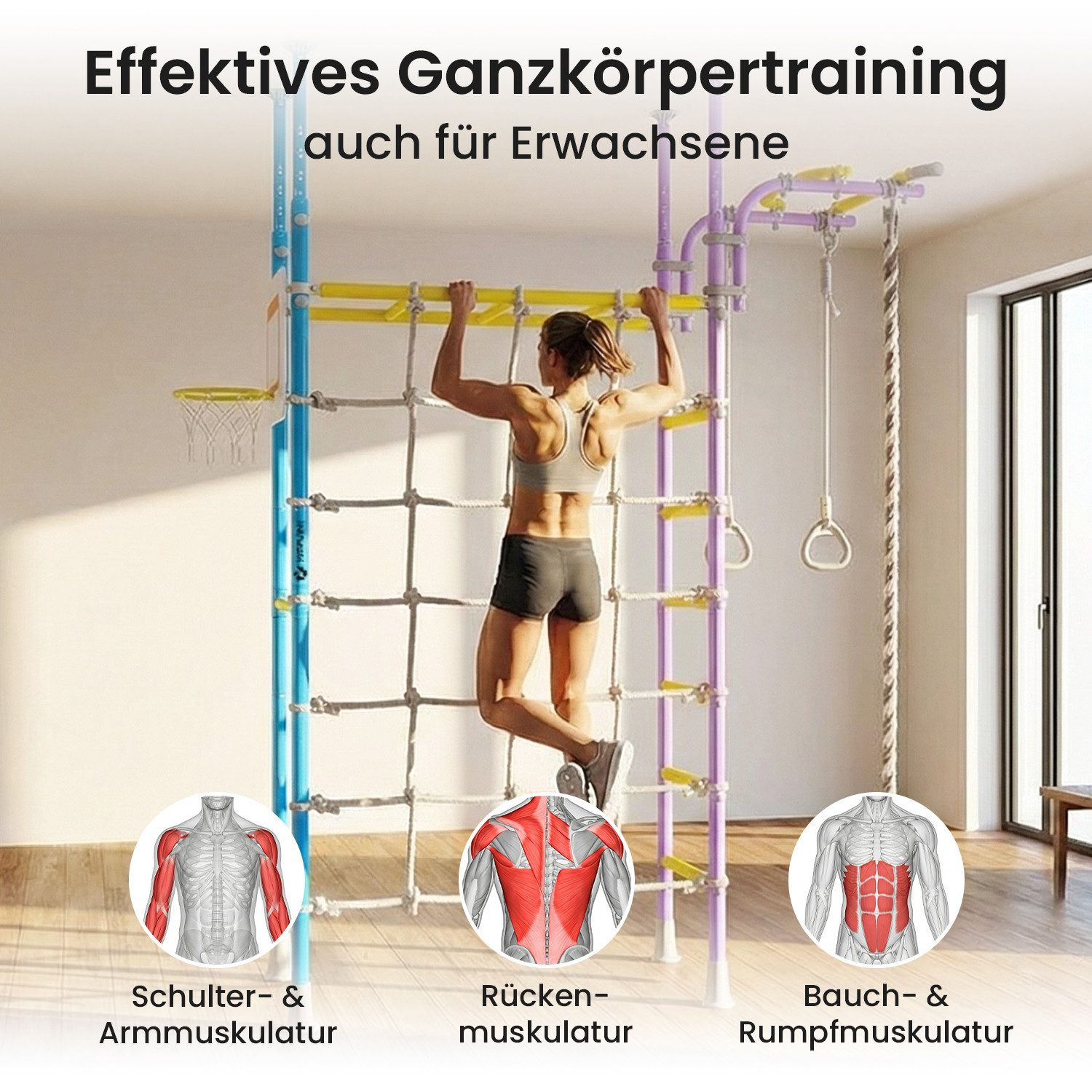Jeflex Sprossenwand Klettergerüst ClimbMaxx M3