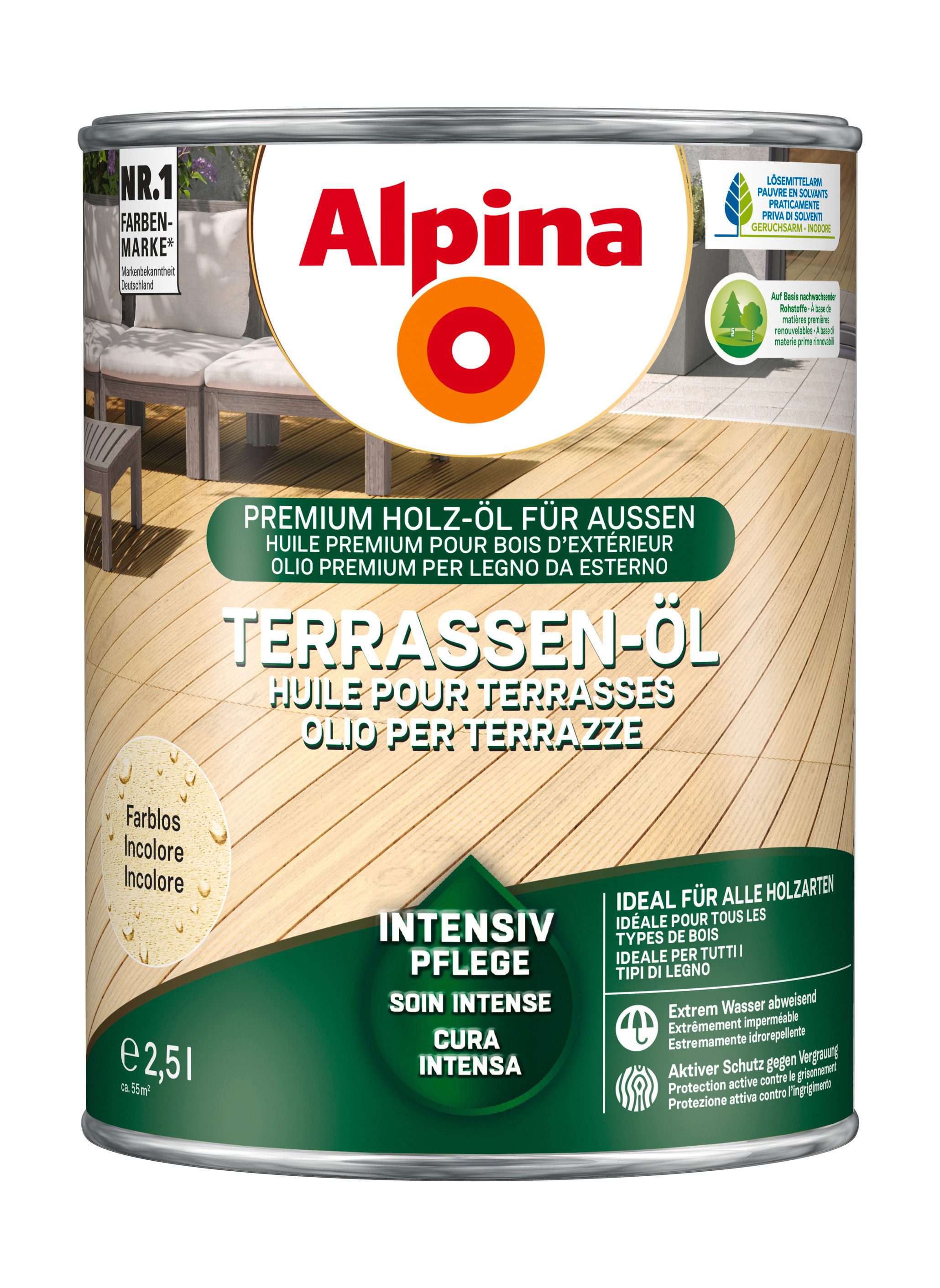 Alpina Holzöl Terrassen-Öl 2,5 Liter