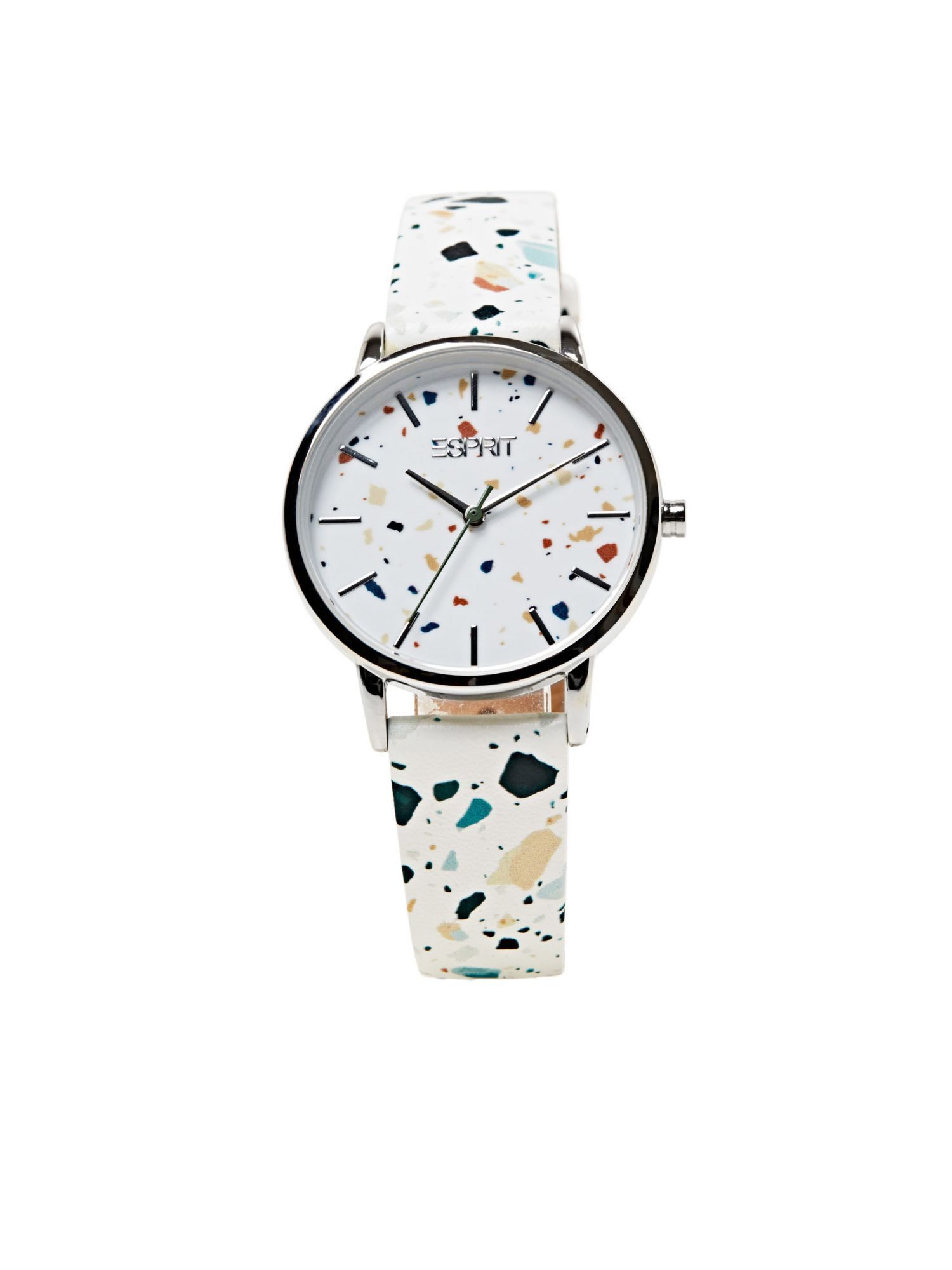 Esprit Chronograph Uhr aus Edelstahl mit Lederarmband