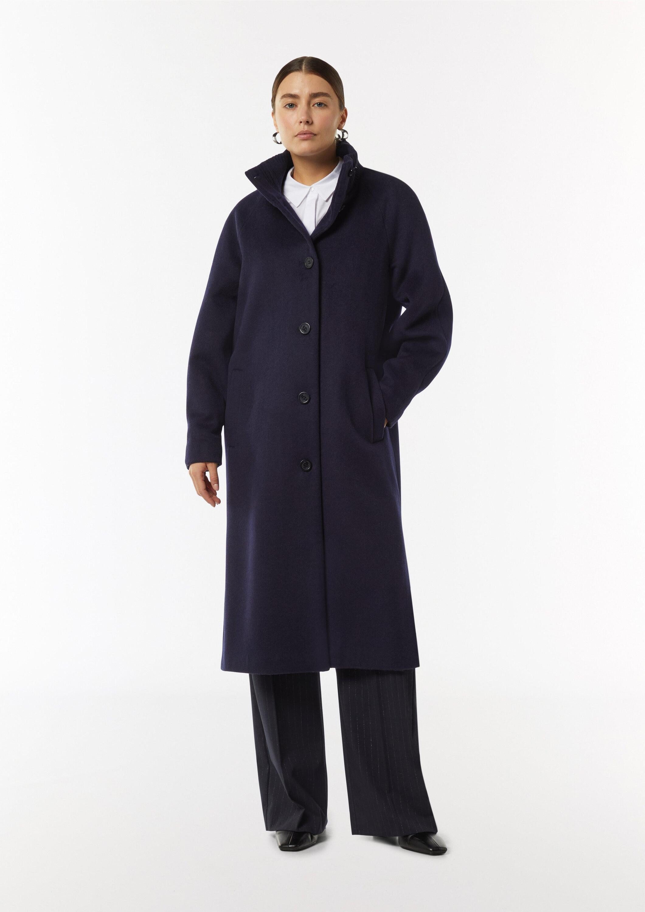 comma Funktionsmantel Outdoor-Mantel Mantel mit Strickkragen und Faltendeta günstig online kaufen