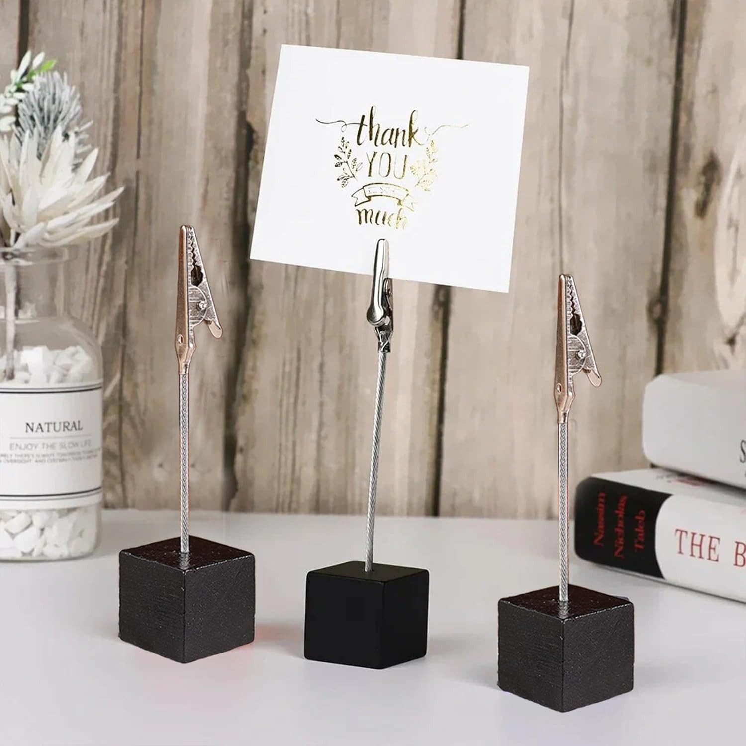 FOUORTUNATE-BEE Tischkartenhalter 10er Set Notizklammern – Memo-, Foto- & Platzkartenhalter, (10-tlg), Vielseitige Clips für Notizen, Fotos und Tischkarten