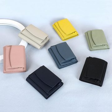 Coonoor Geldbörse Schlichte kleine Geldbörse aus Leder für Frauen (1-tlg), mit Kartenschlitz, RFID-Diebstahlschutzbürste, 10 x 7 x 3cm