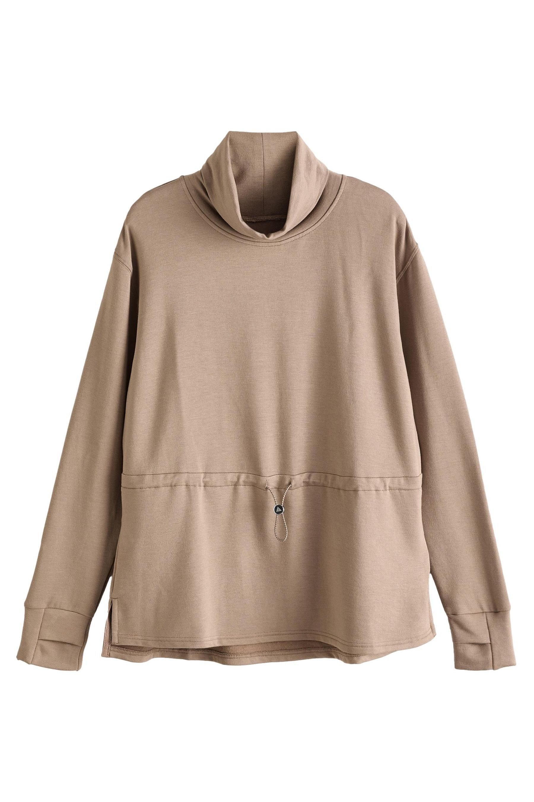 Sweatshirt Active Sweatshirt mit Wasserfallausschnitt