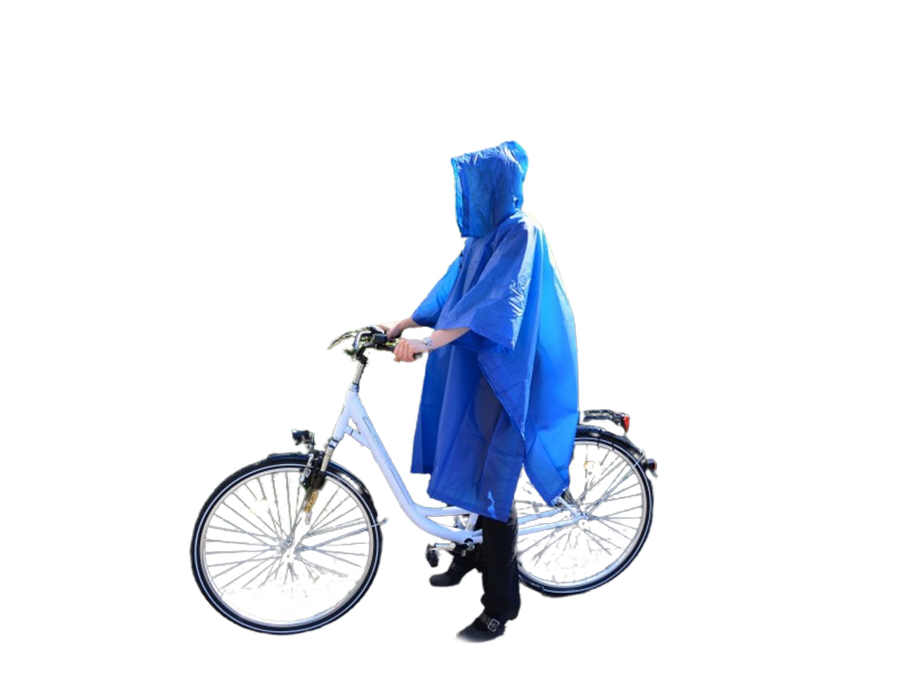 Gravidus Regenponcho 2x Regencape Regenponcho Regenschutz Fahrrad blau Unis günstig online kaufen