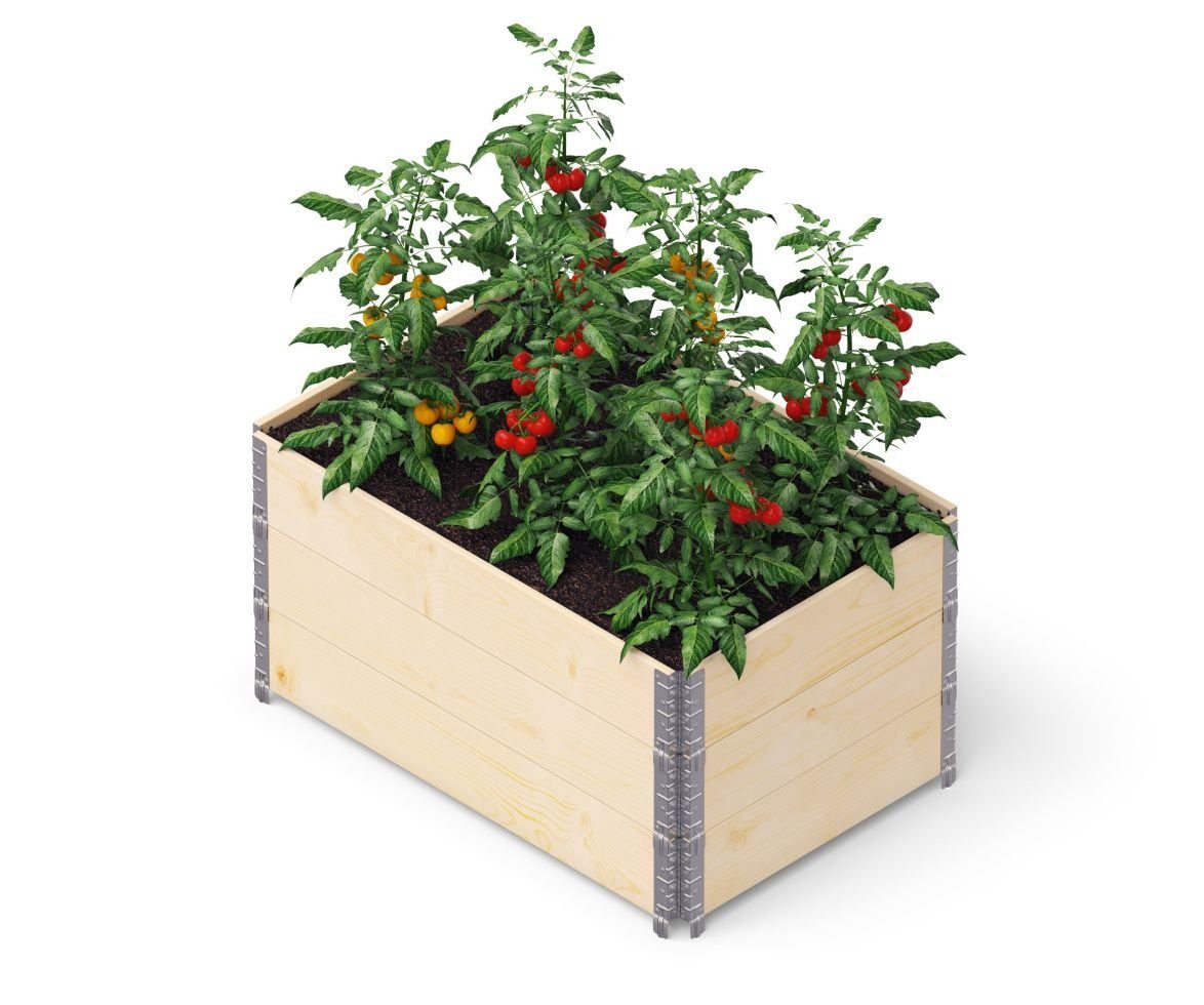 Upyard Hochbeet Upyard Palettenrahmen Hochbeet 3er-Set 80 x 60 cm