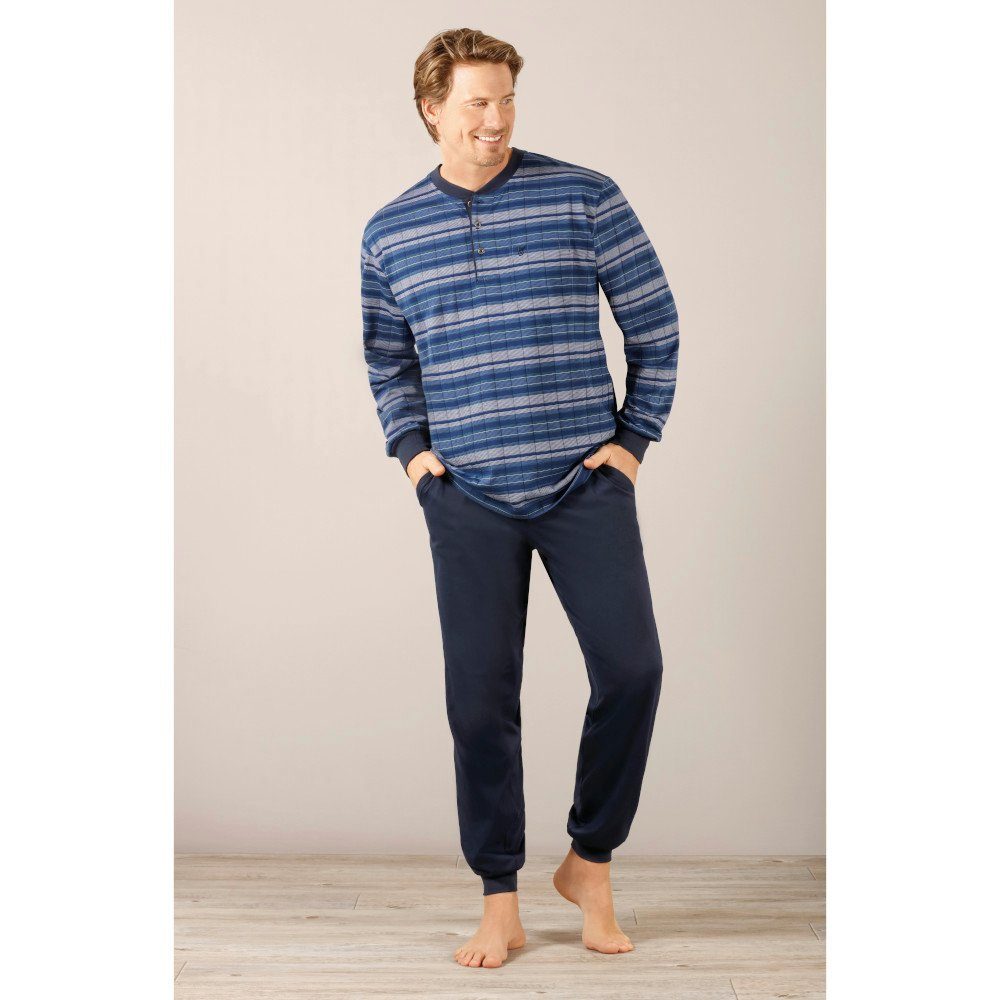 Hajo Capri-Pyjama Schlafanzug Klima-Komfort bügelfrei 53539