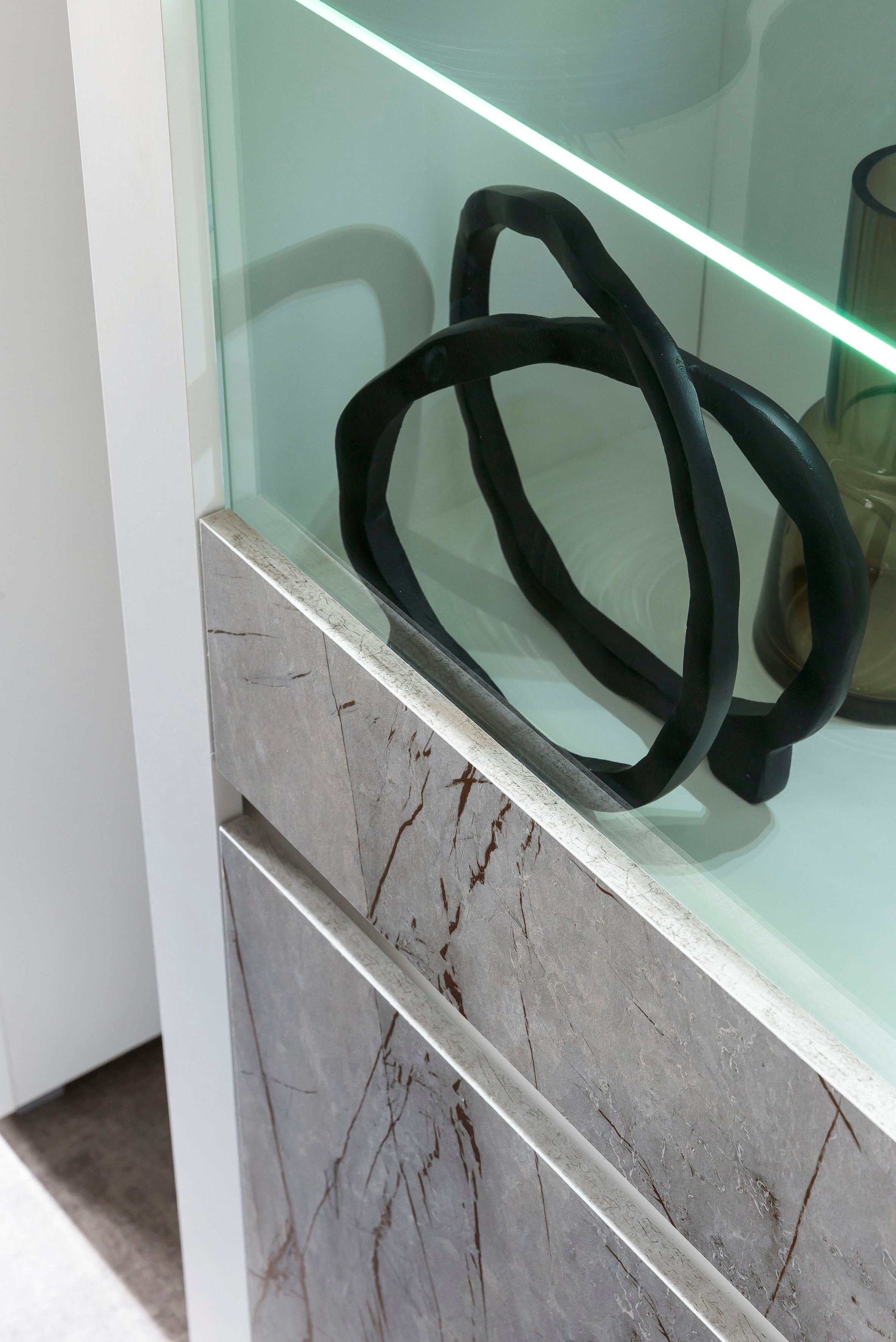 Home affaire Vitrine Stone Marmor-Optik mit edlen Breite Marble einem 64 cm Dekor